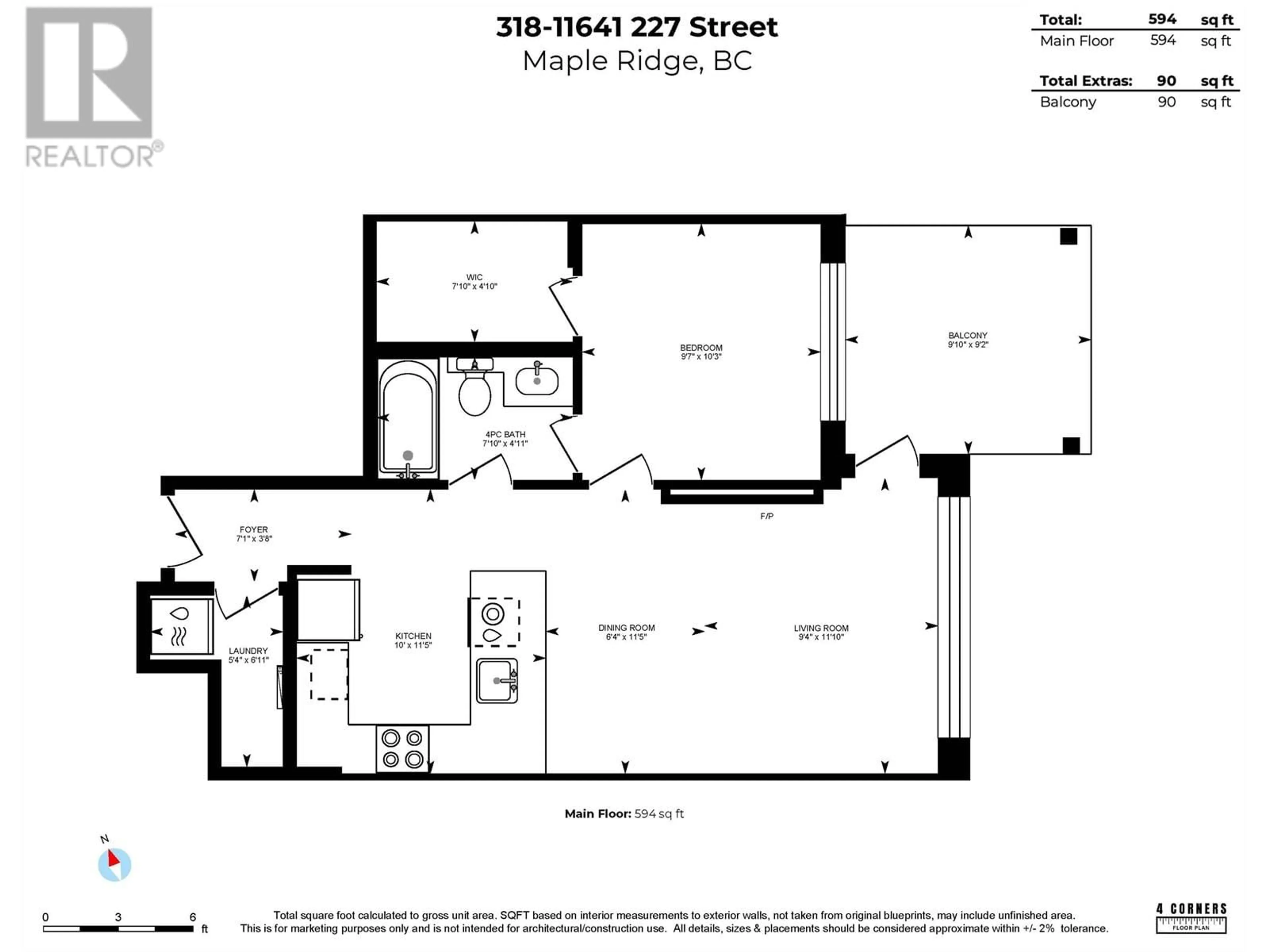 Floor plan for 318 - 11641 227 STREET, Maple Ridge British Columbia V2X9J6