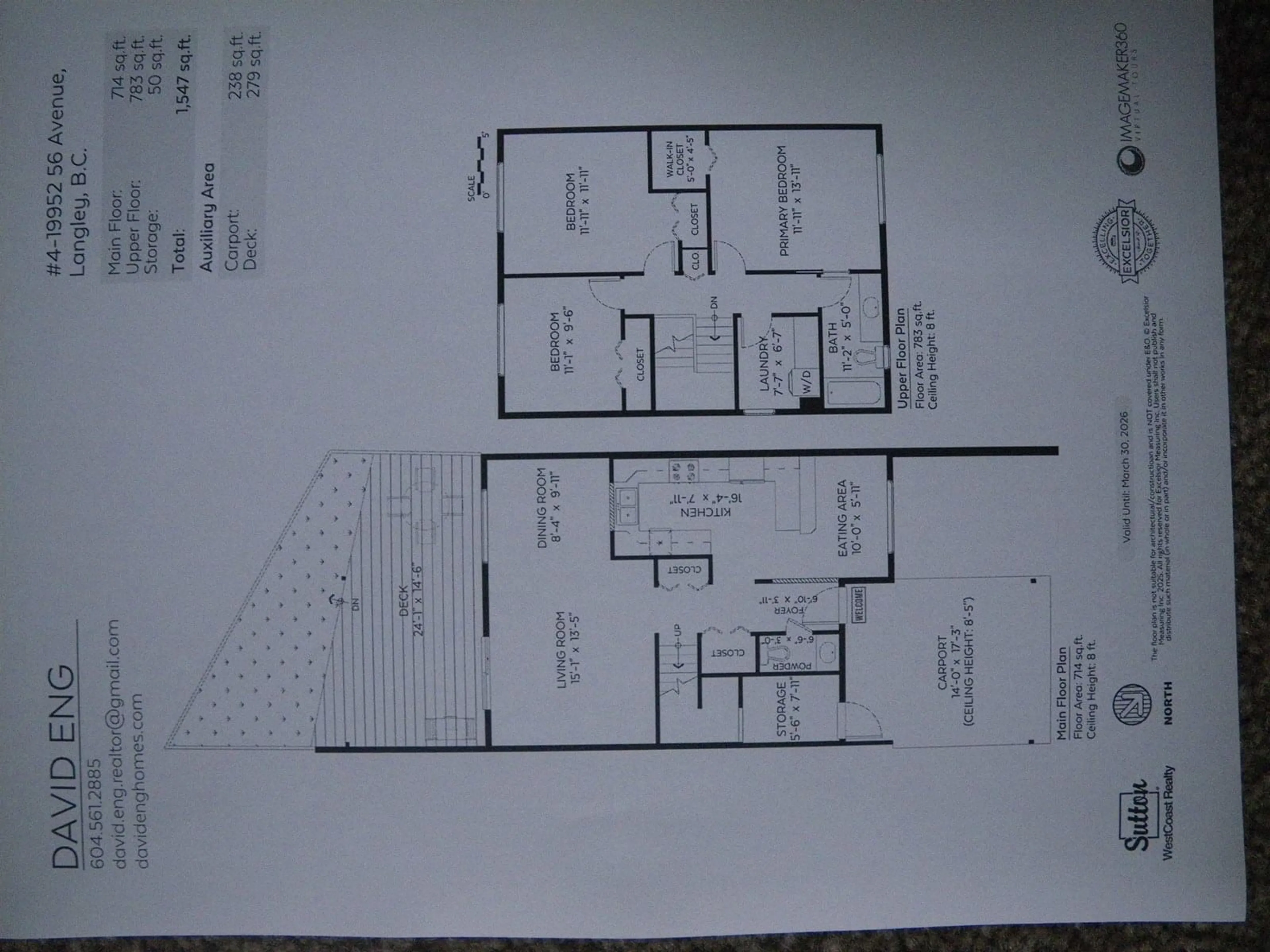 Floor plan for 4 - 19952 56, Langley British Columbia V3A3X9