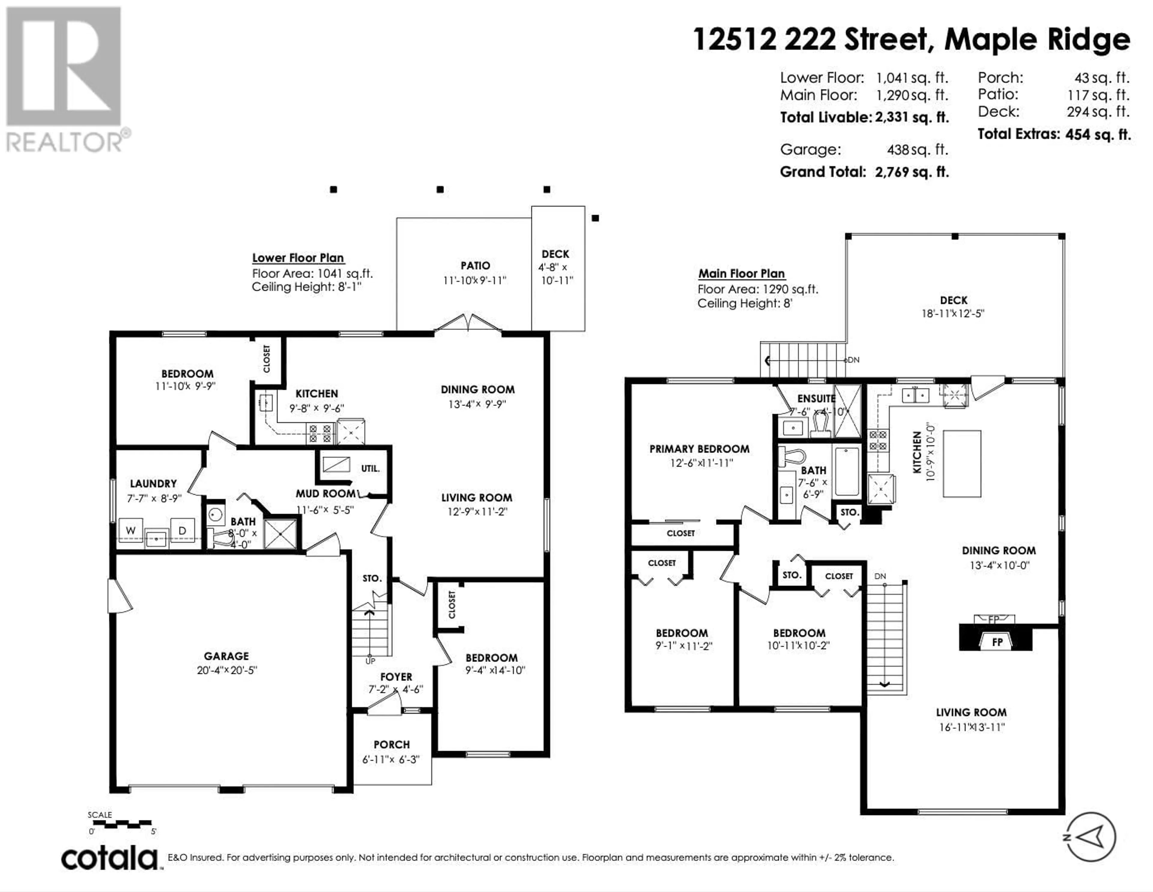 Floor plan for 12512 222 STREET, Maple Ridge British Columbia V2X0W5