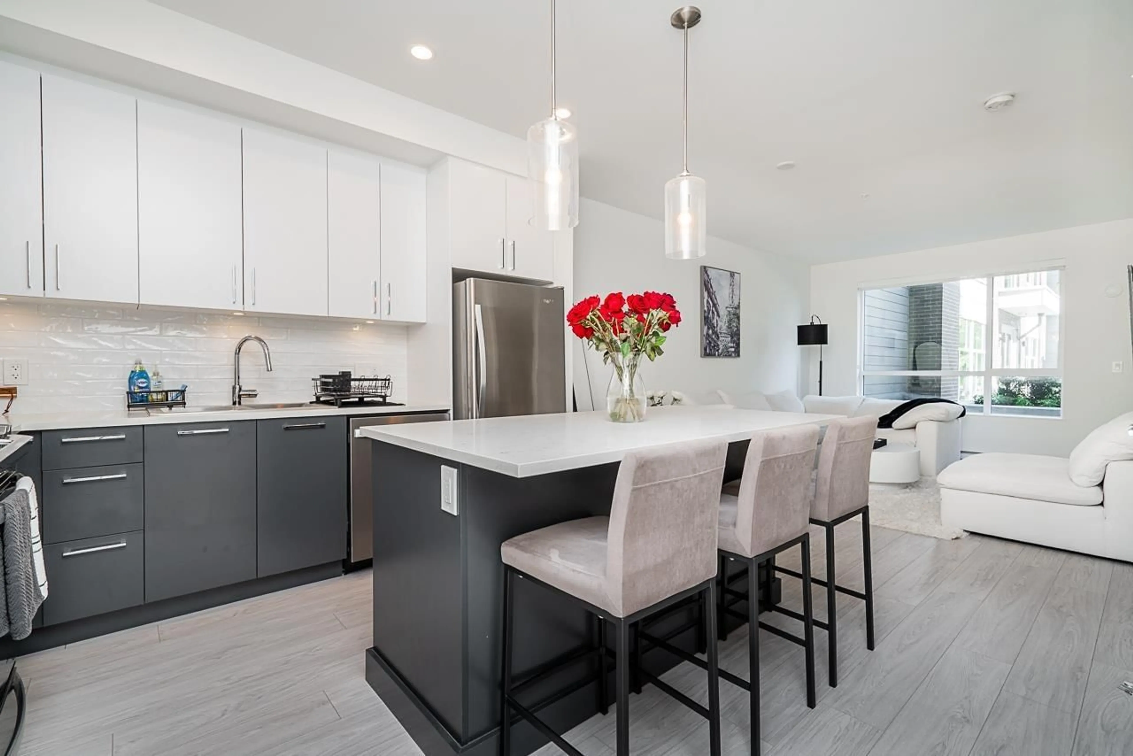 Contemporary kitchen, ceramic/tile floor for B110 - 20834 80, Langley British Columbia V2Y2C8