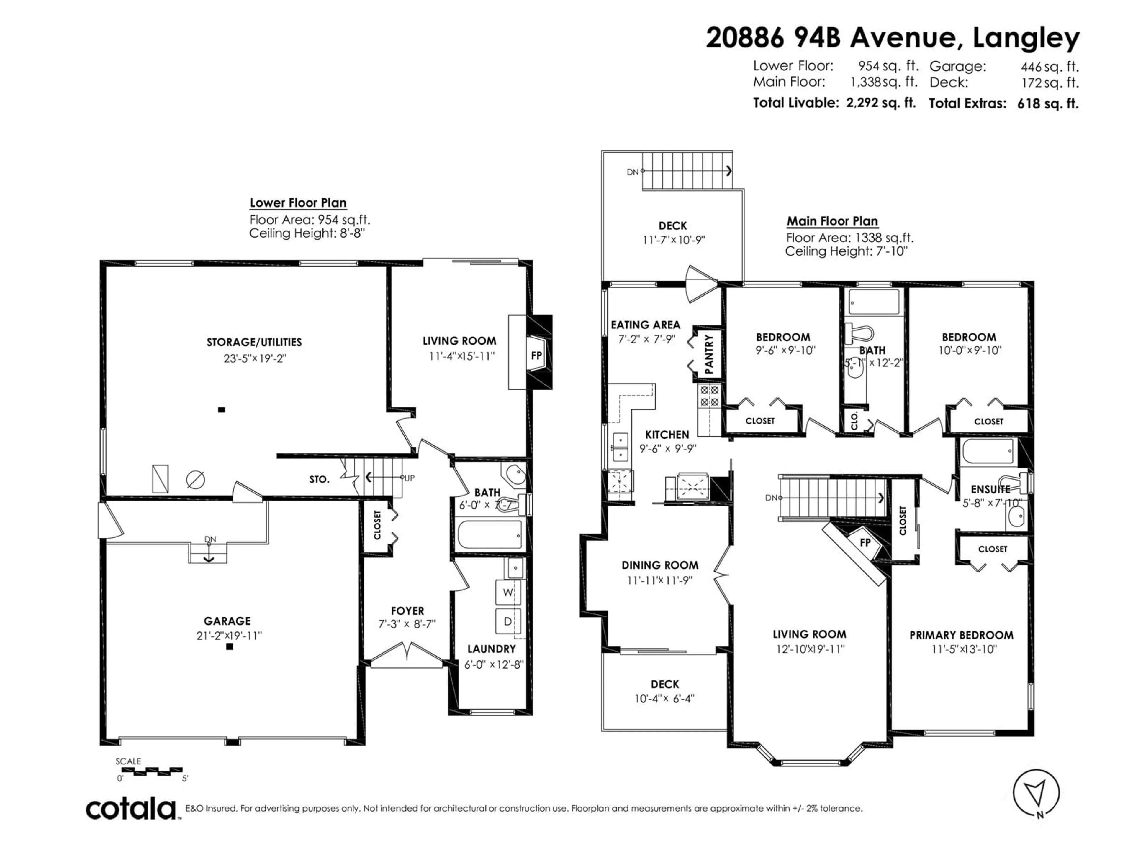 Floor plan for 20886 94B, Langley British Columbia V1M2B1