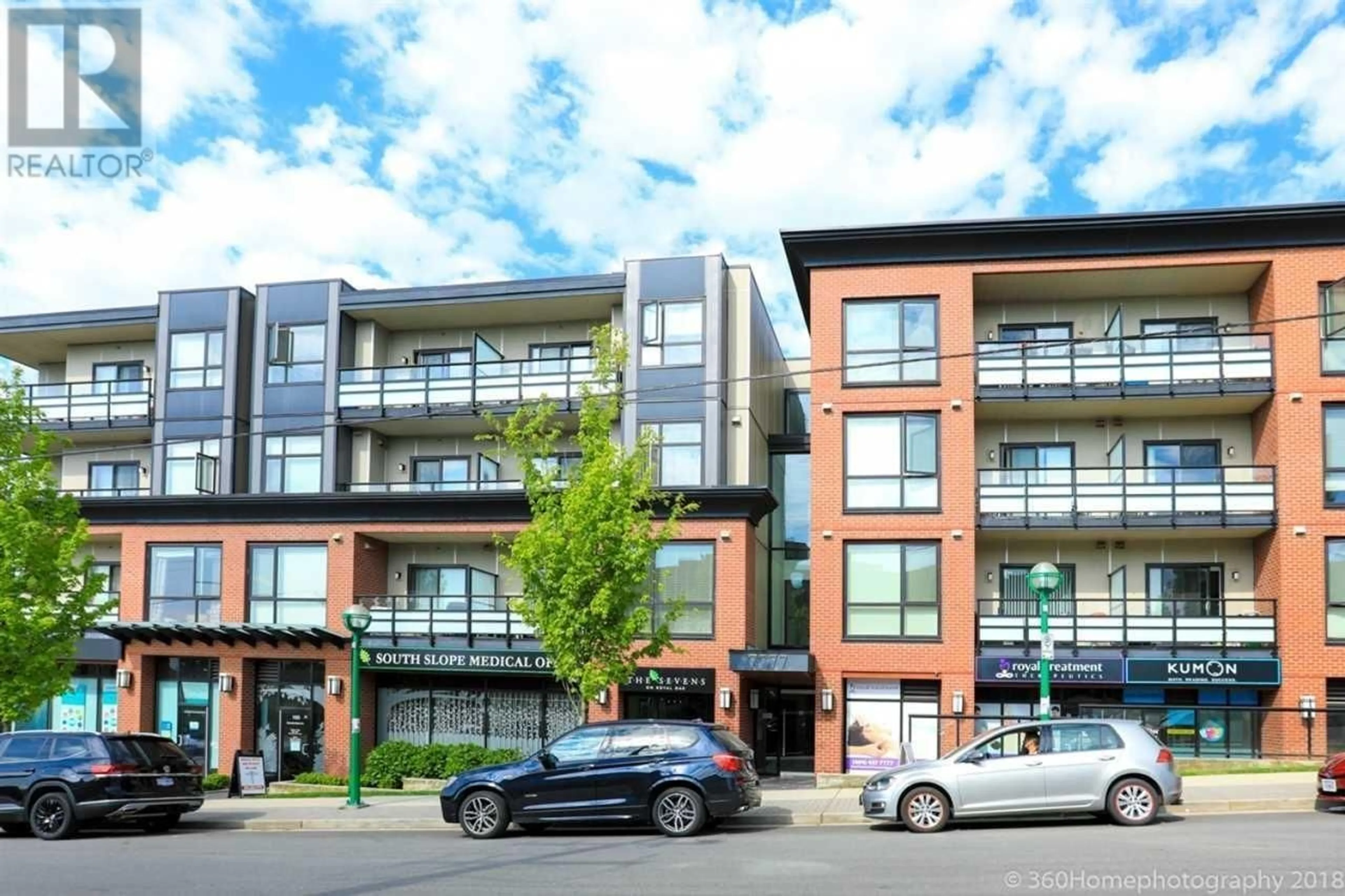 Home with brick exterior material, street for 320 - 7777 ROYAL OAK AVENUE, Burnaby British Columbia V5J4K2
