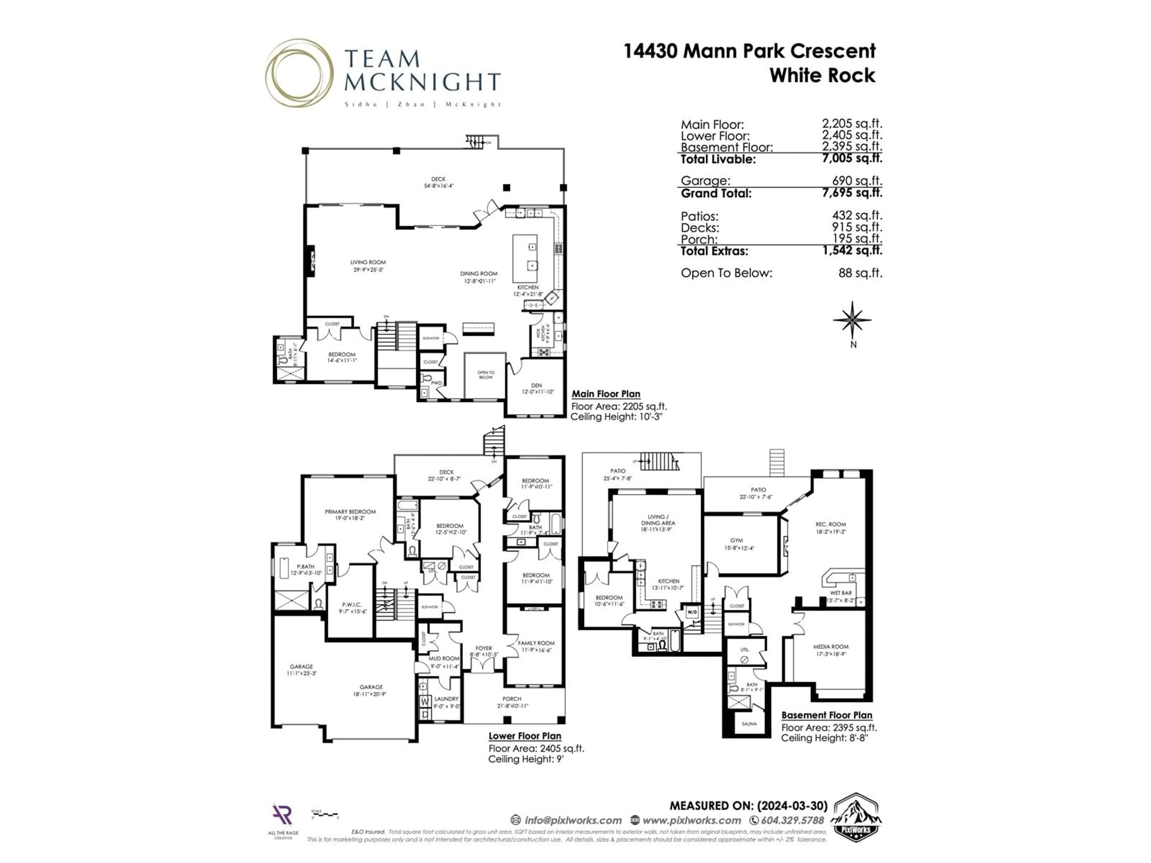 Floor plan for 14430 MANN PARK, White Rock British Columbia V4B3A8