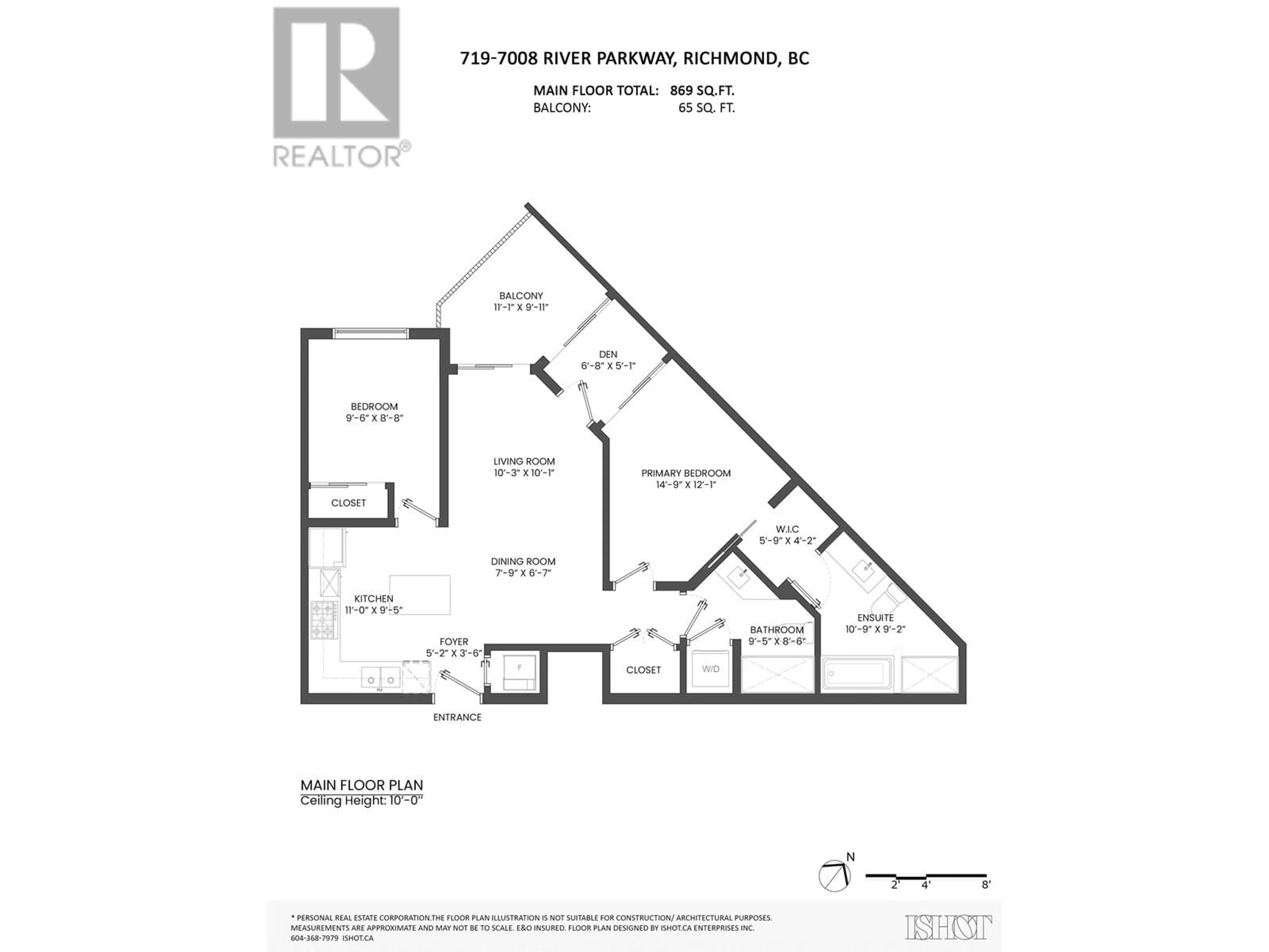 Floor plan for 719 - 7008 RIVER PARKWAY, Richmond British Columbia V6X0M3