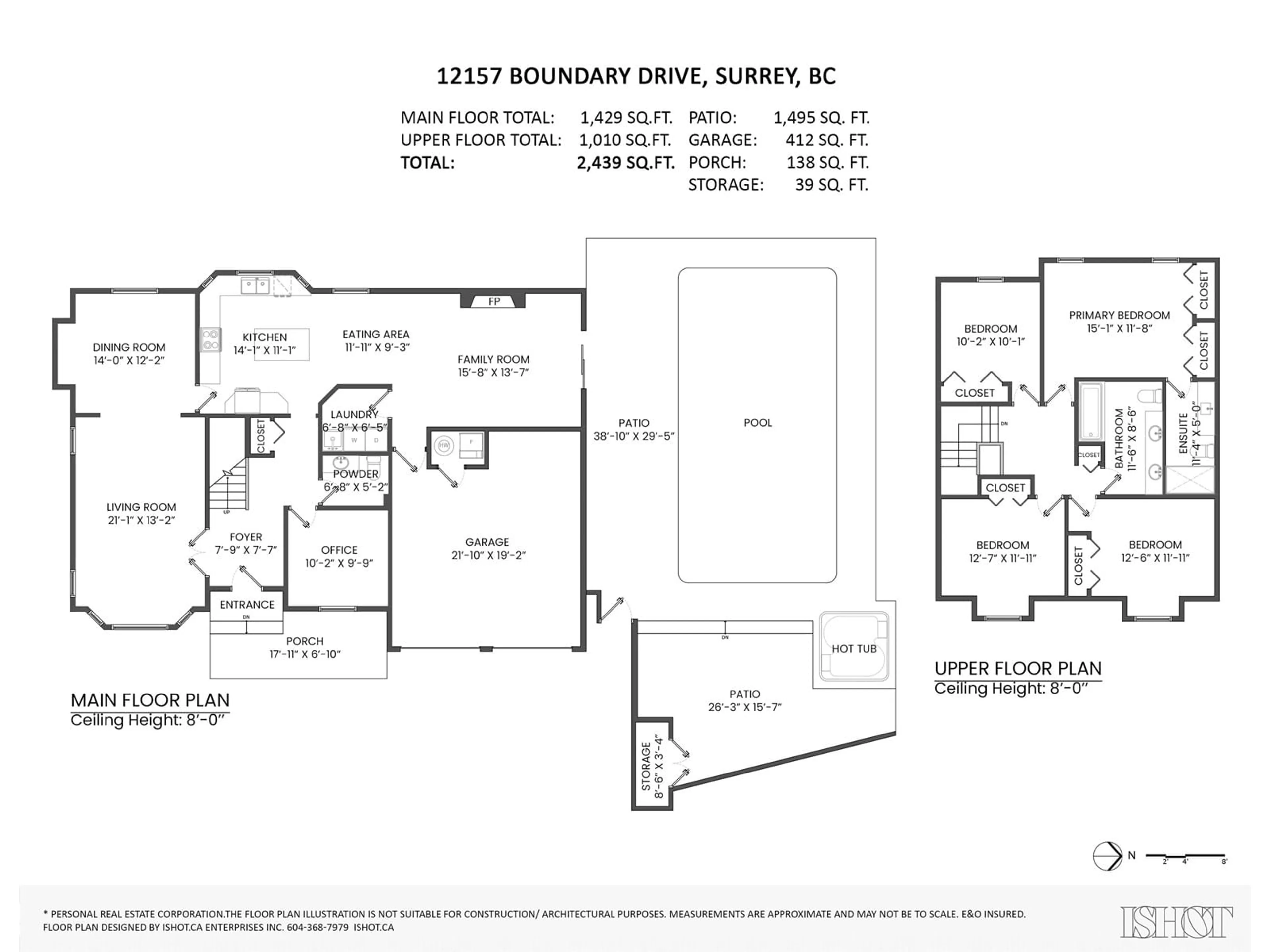 Floor plan for 12157 BOUNDARY SOUTH, Surrey British Columbia V3X2B7