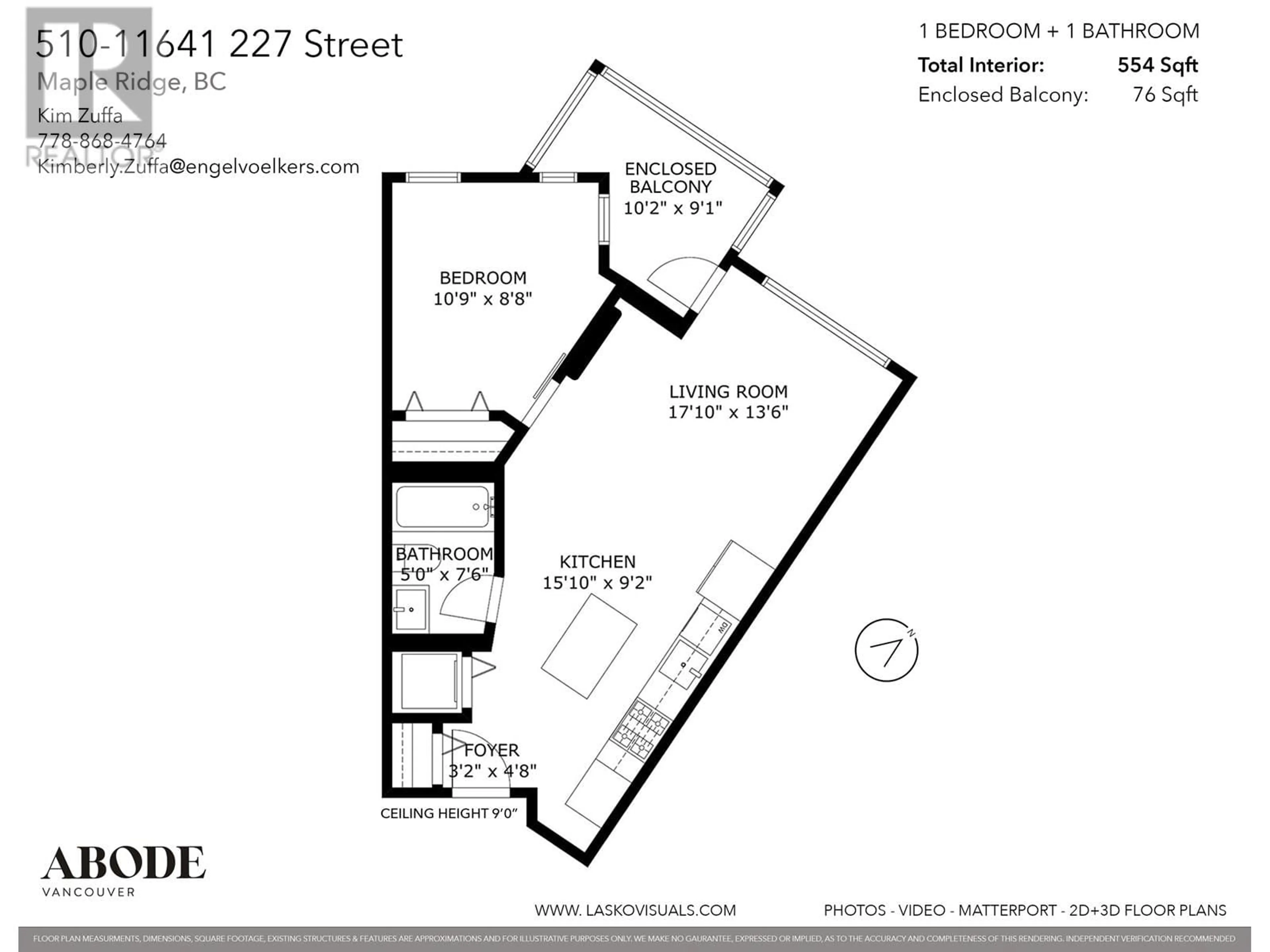 Floor plan for 510 - 11641 227TH STREET, Maple Ridge British Columbia V2X9J6