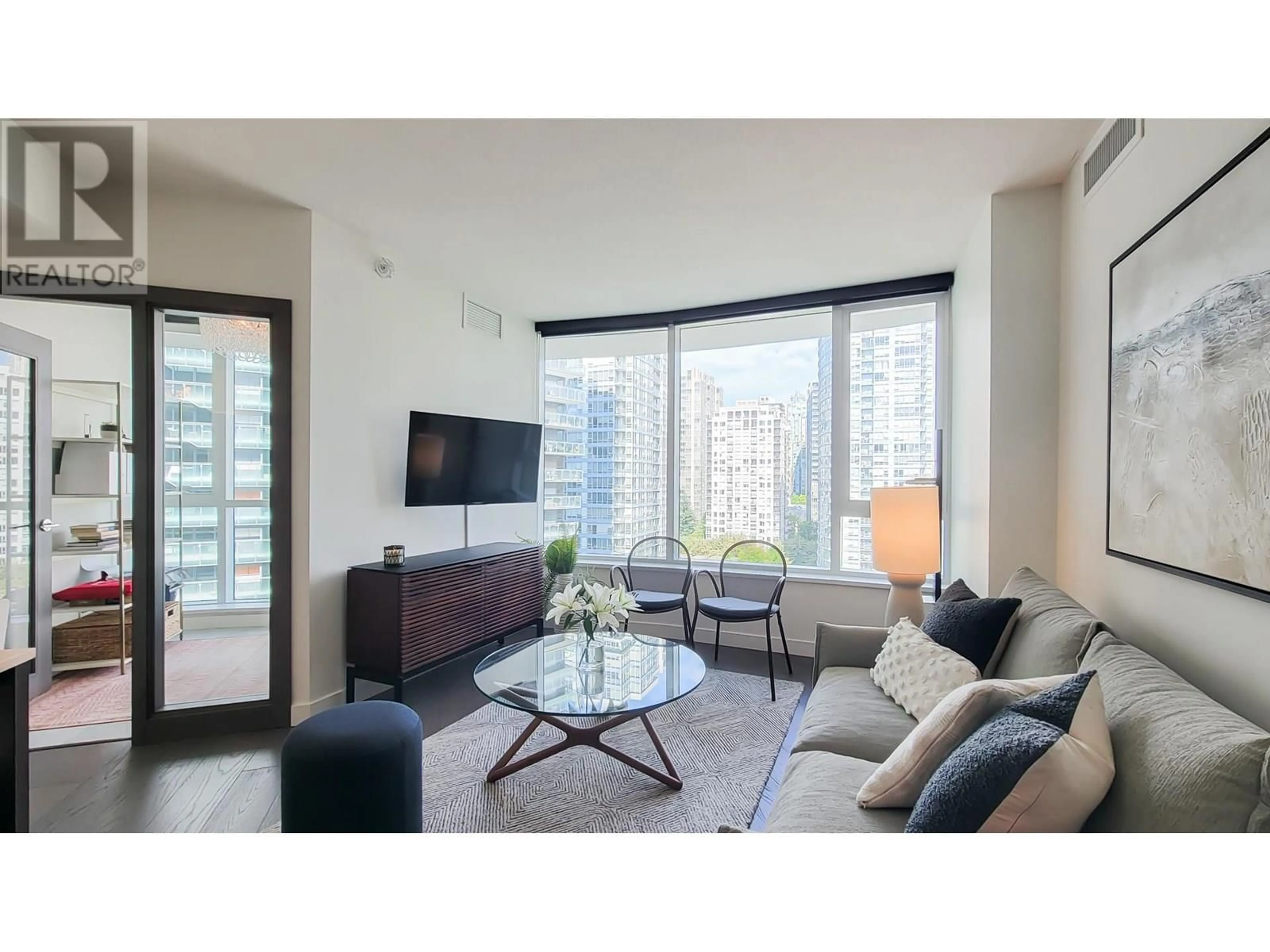 Living room with furniture, unknown for 1220 - 68 SMITHE STREET, Vancouver British Columbia V6B0P4