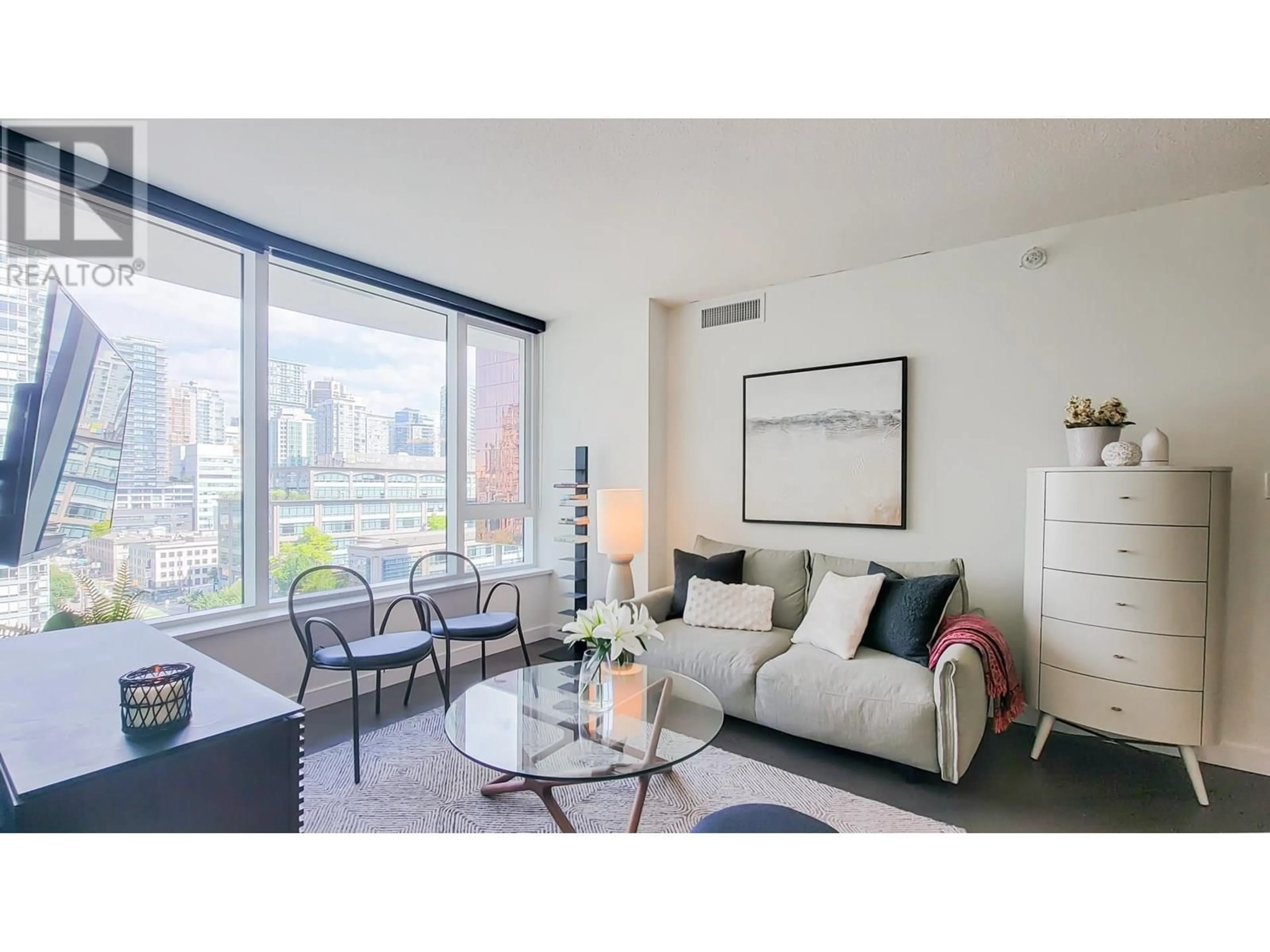 Living room with furniture, unknown for 1220 - 68 SMITHE STREET, Vancouver British Columbia V6B0P4