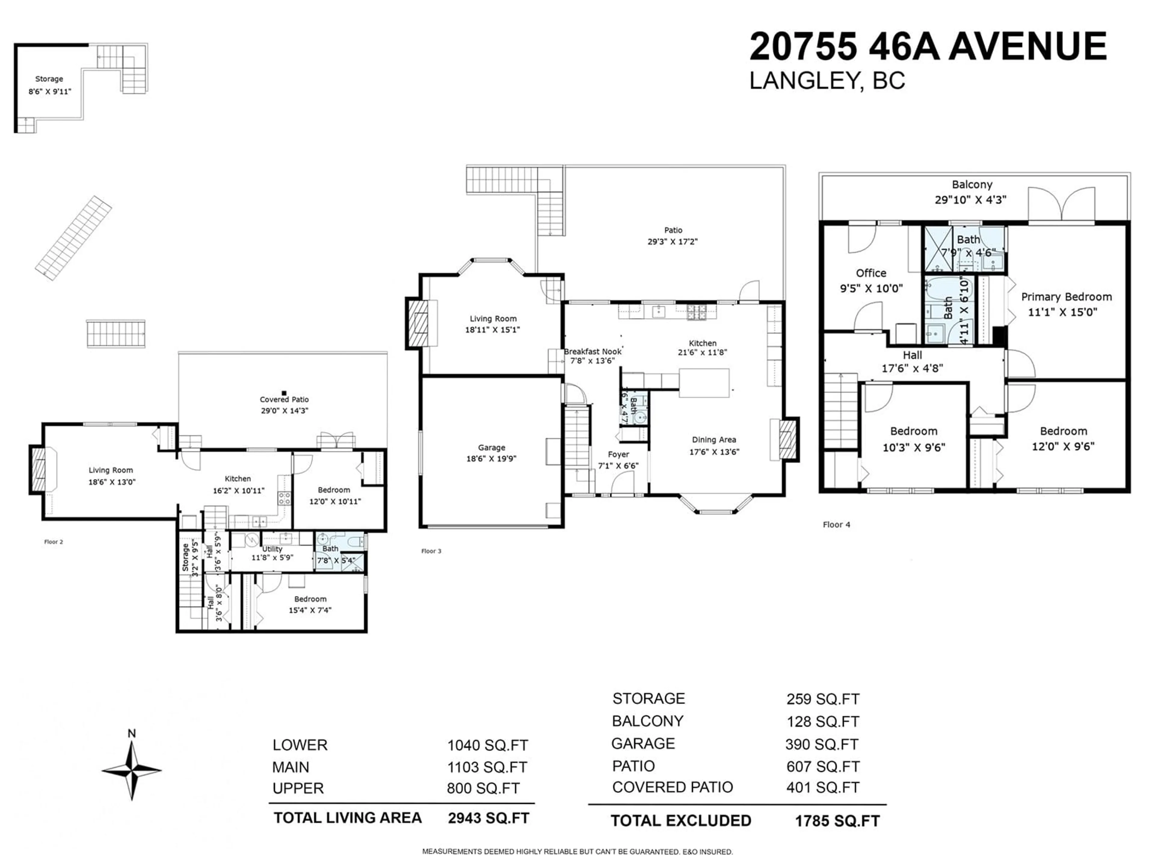 Floor plan for 20755 46A, Langley British Columbia V3A3K1