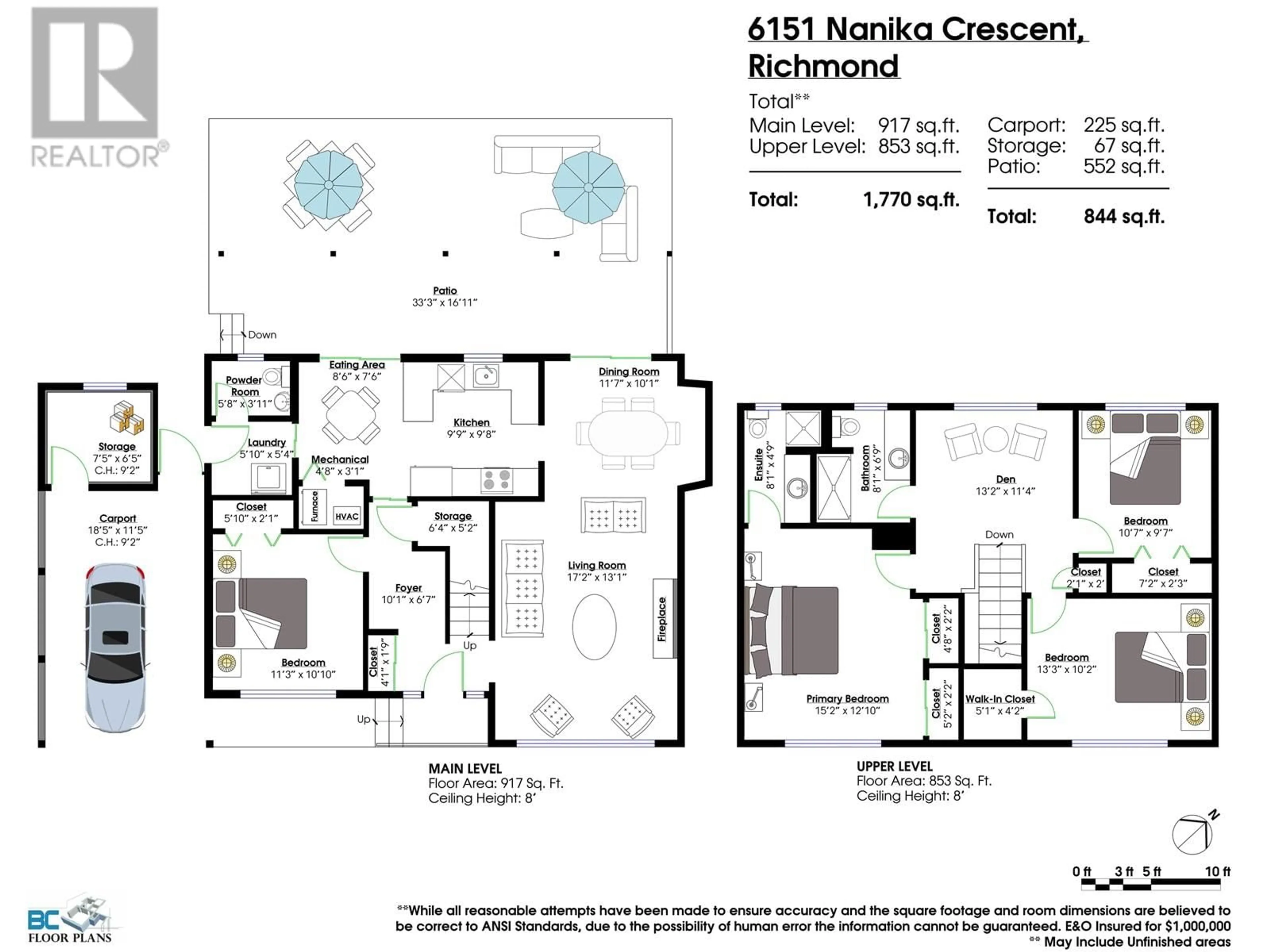 Floor plan for 6151 NANIKA CRESCENT, Richmond British Columbia V7C2W6