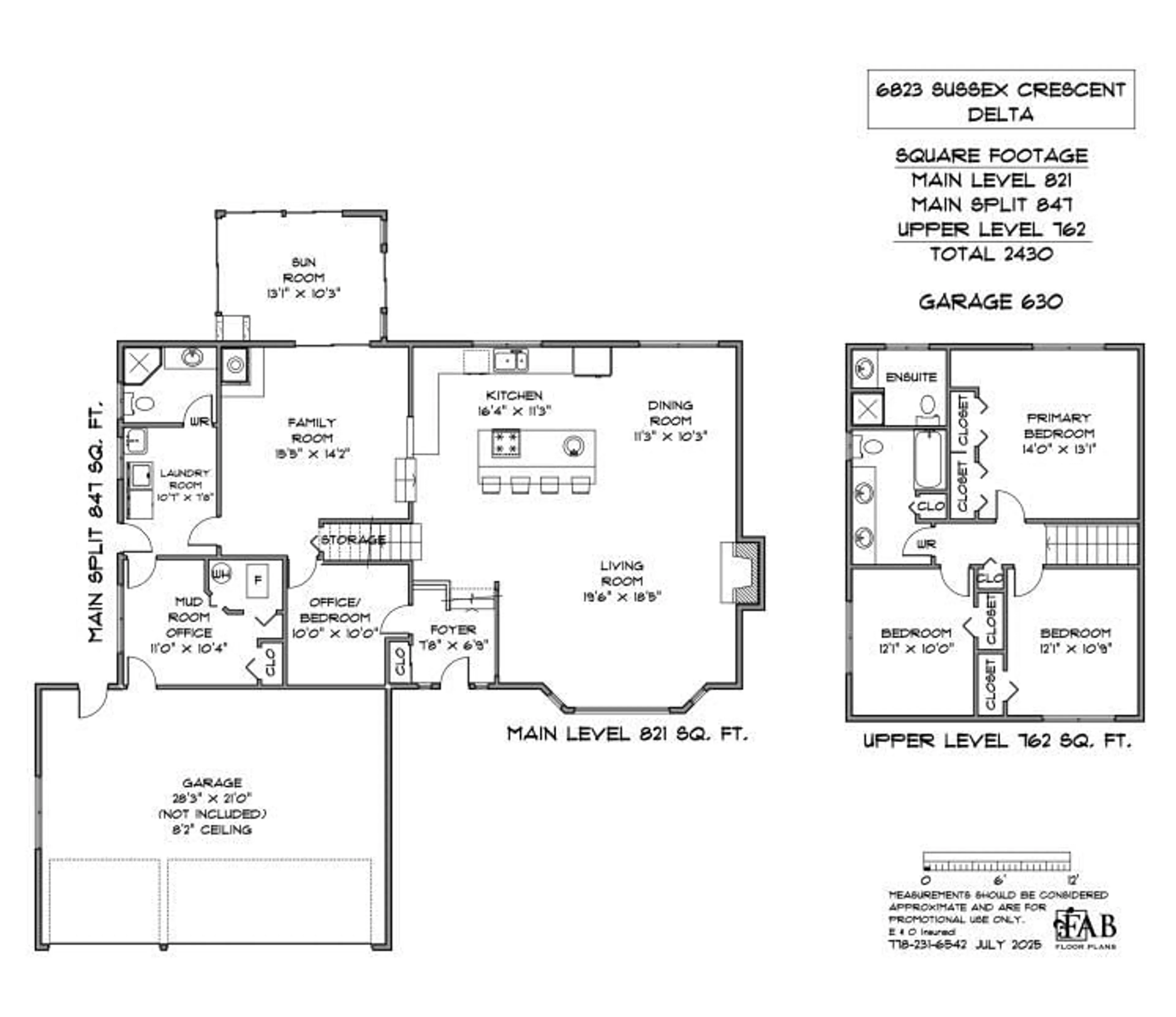 Floor plan for 6823 SUSSEX, Delta British Columbia V4E2J7