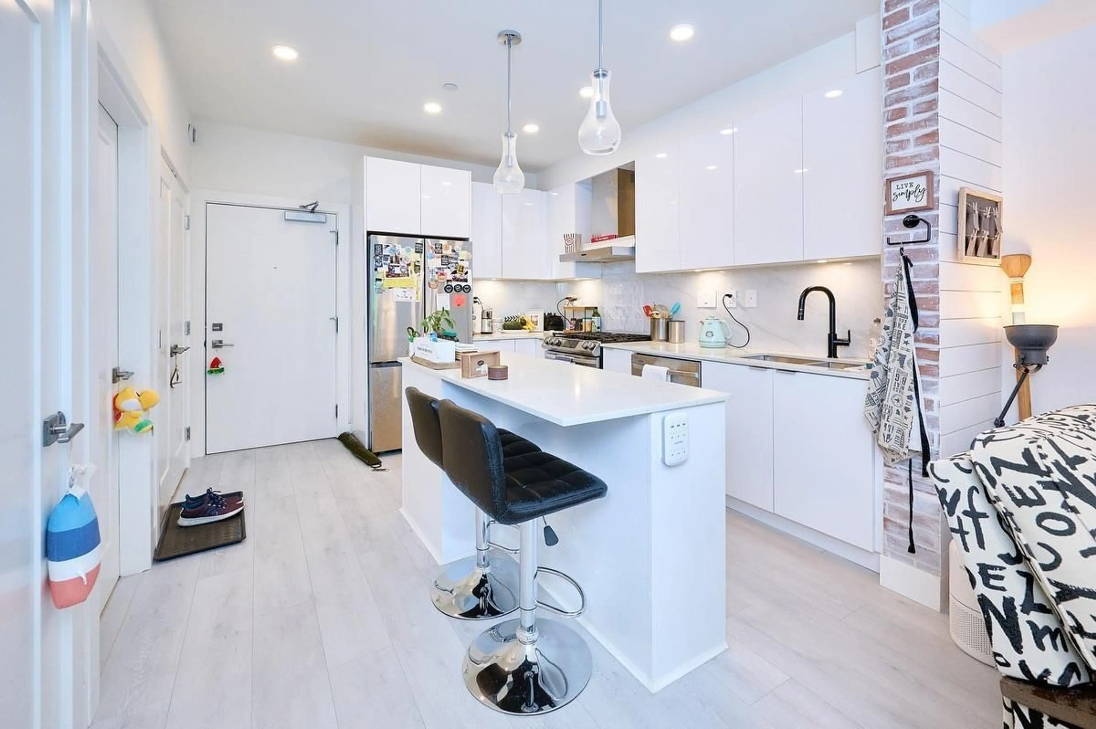 Contemporary kitchen, ceramic/tile floor for A209 - 8447 202, Langley British Columbia V2Y2B7
