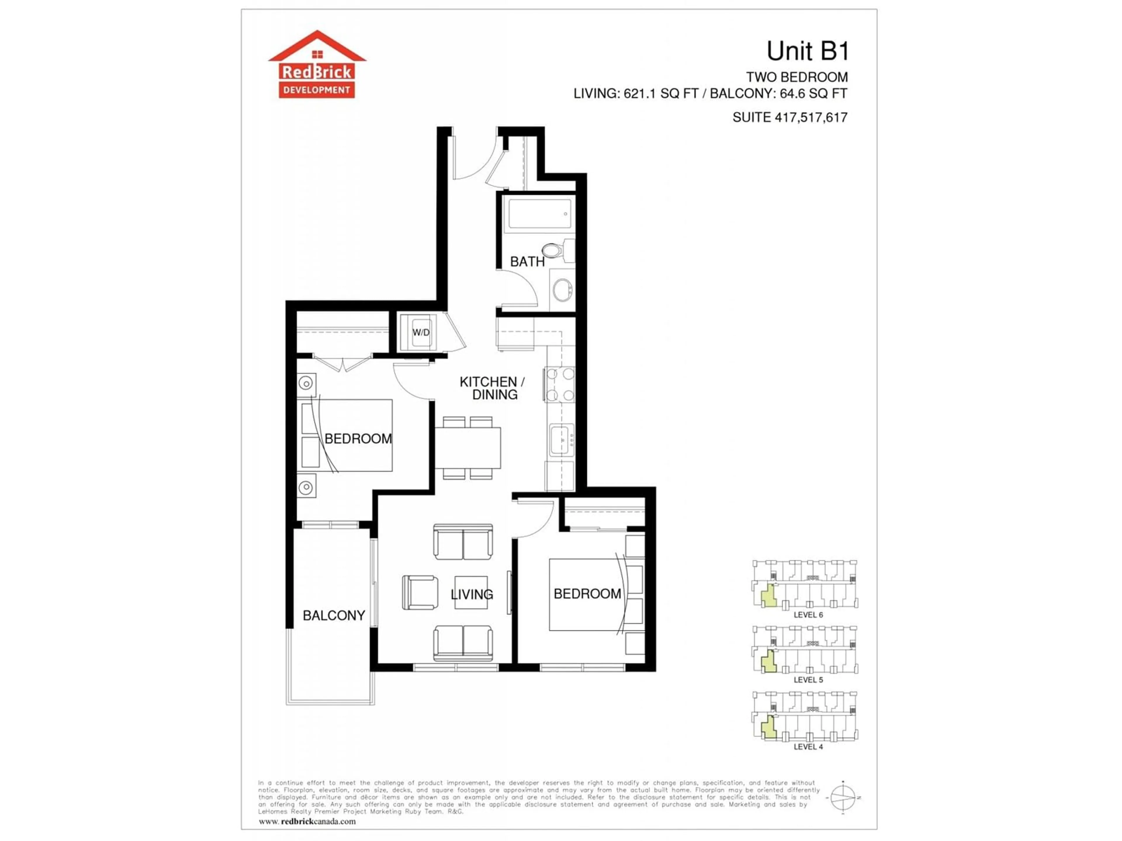 Floor plan for 617 - 10661 137A, Surrey British Columbia V3T4J7