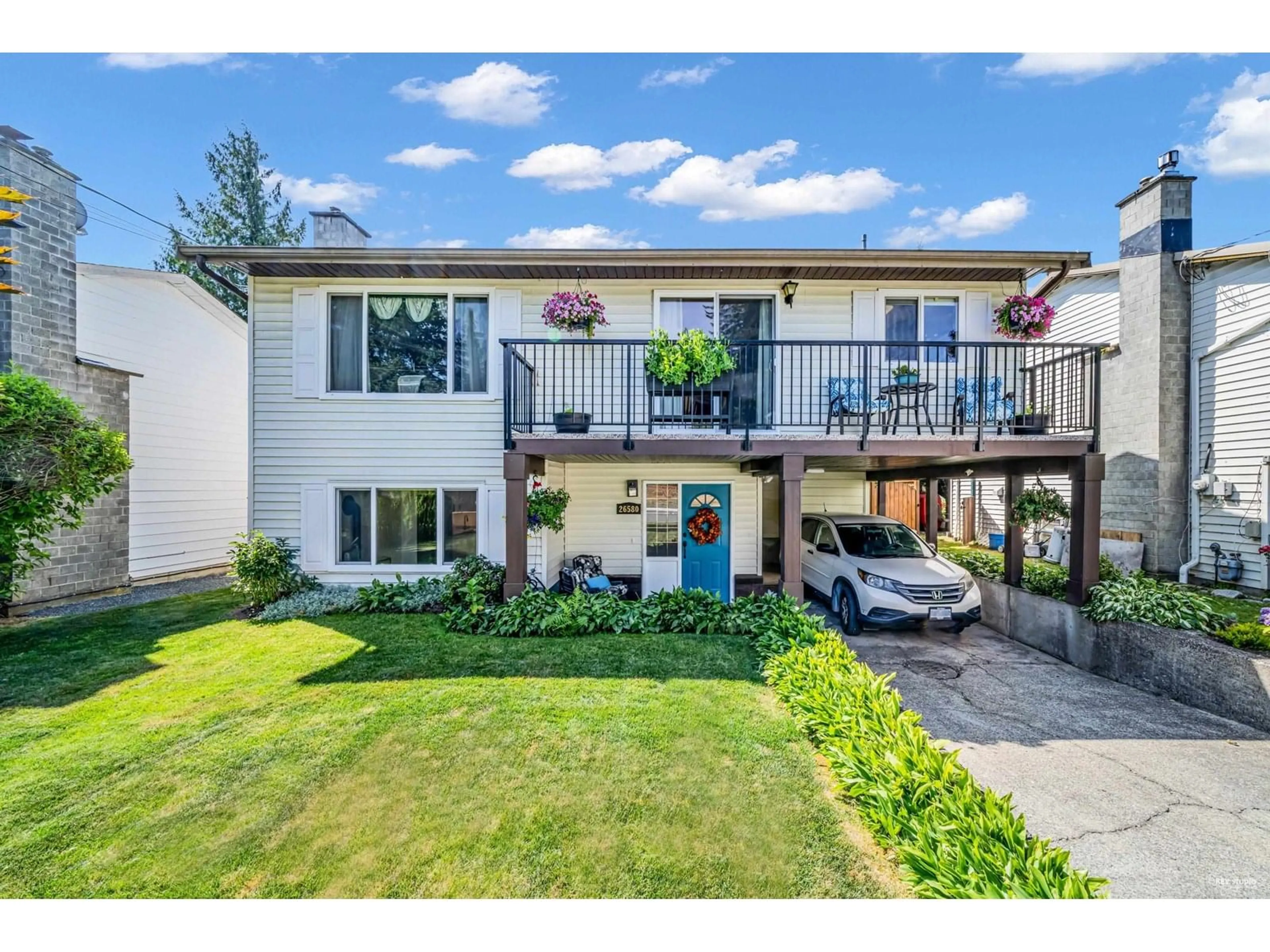 A pic from outside/outdoor area/front of a property/back of a property/a pic from drone, street for 26580 28B, Langley British Columbia V4W3B2