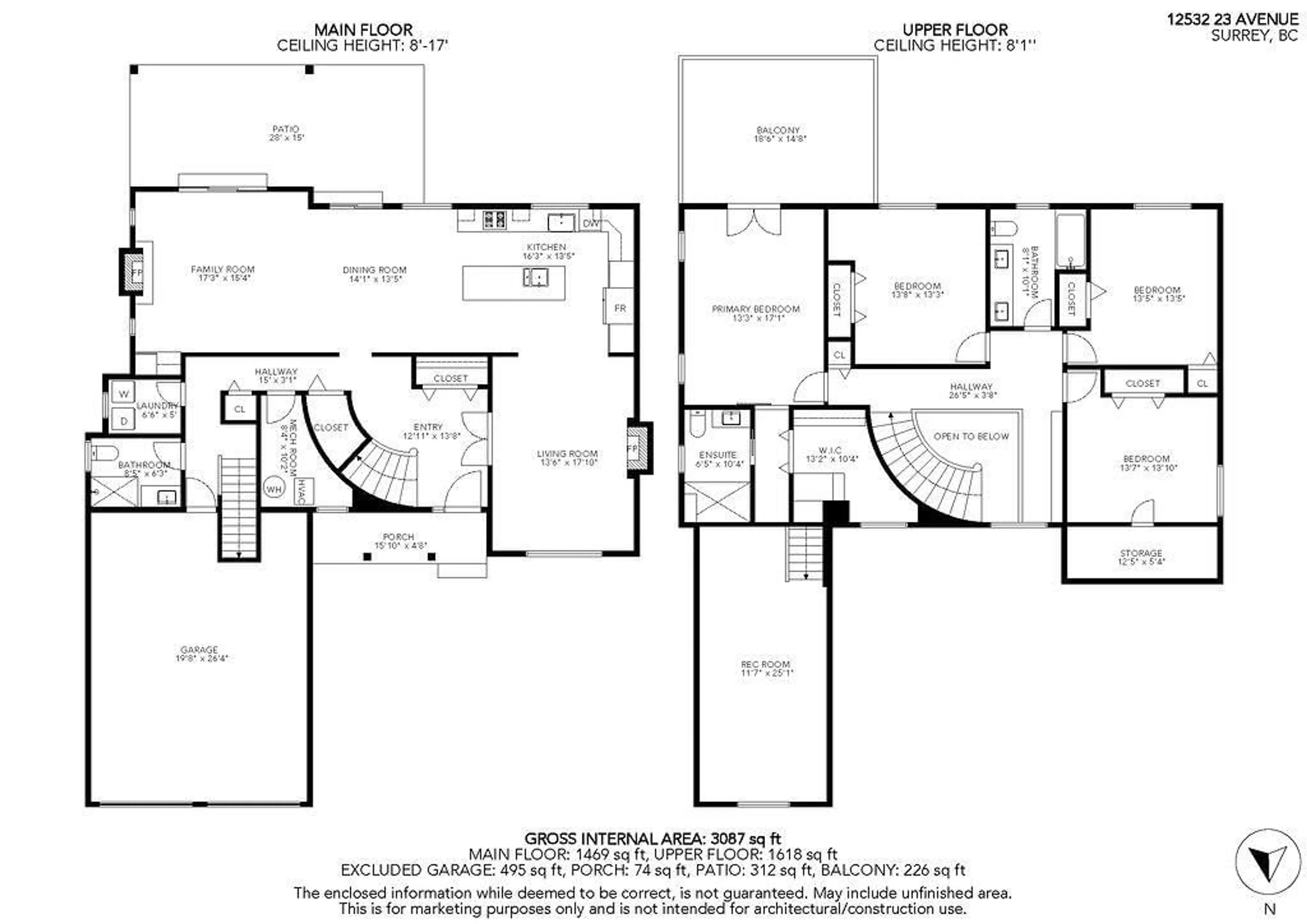 Floor plan for 12661 20, Surrey British Columbia V4A6J3