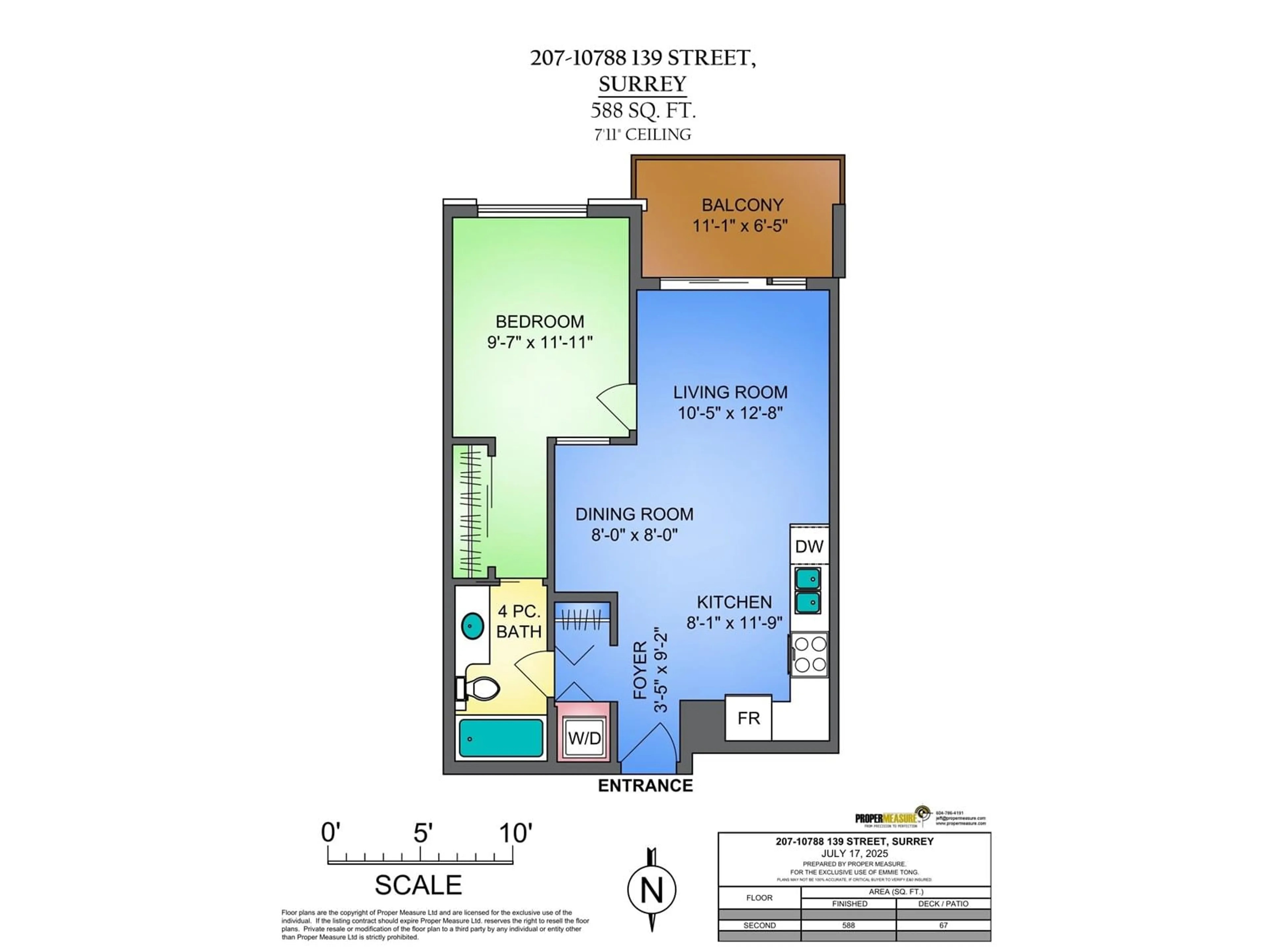 Floor plan for 207 - 10788 139, Surrey British Columbia V3T0A6