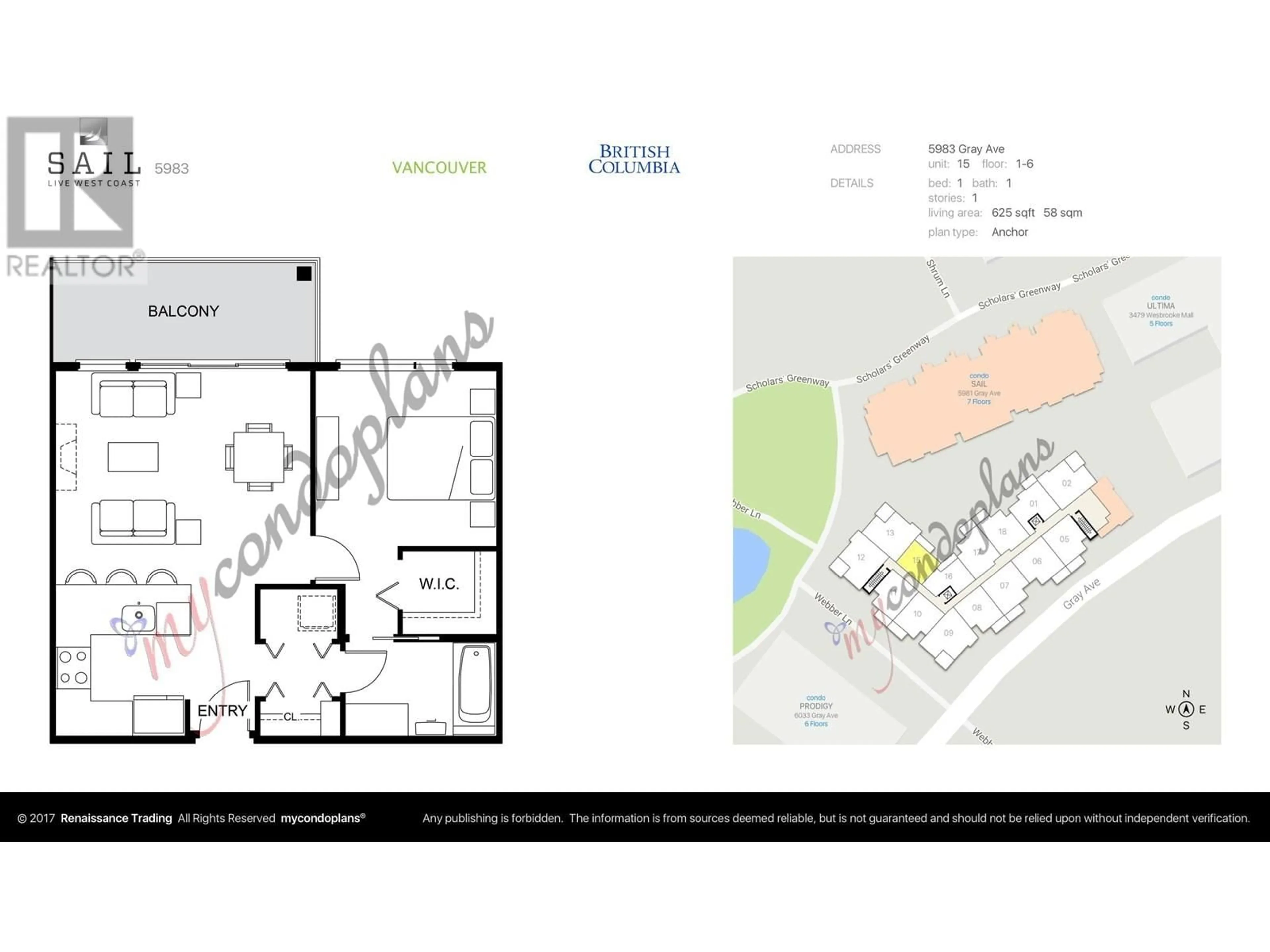 Floor plan for 115 - 5983 GRAY AVENUE, Vancouver British Columbia V6S0G8