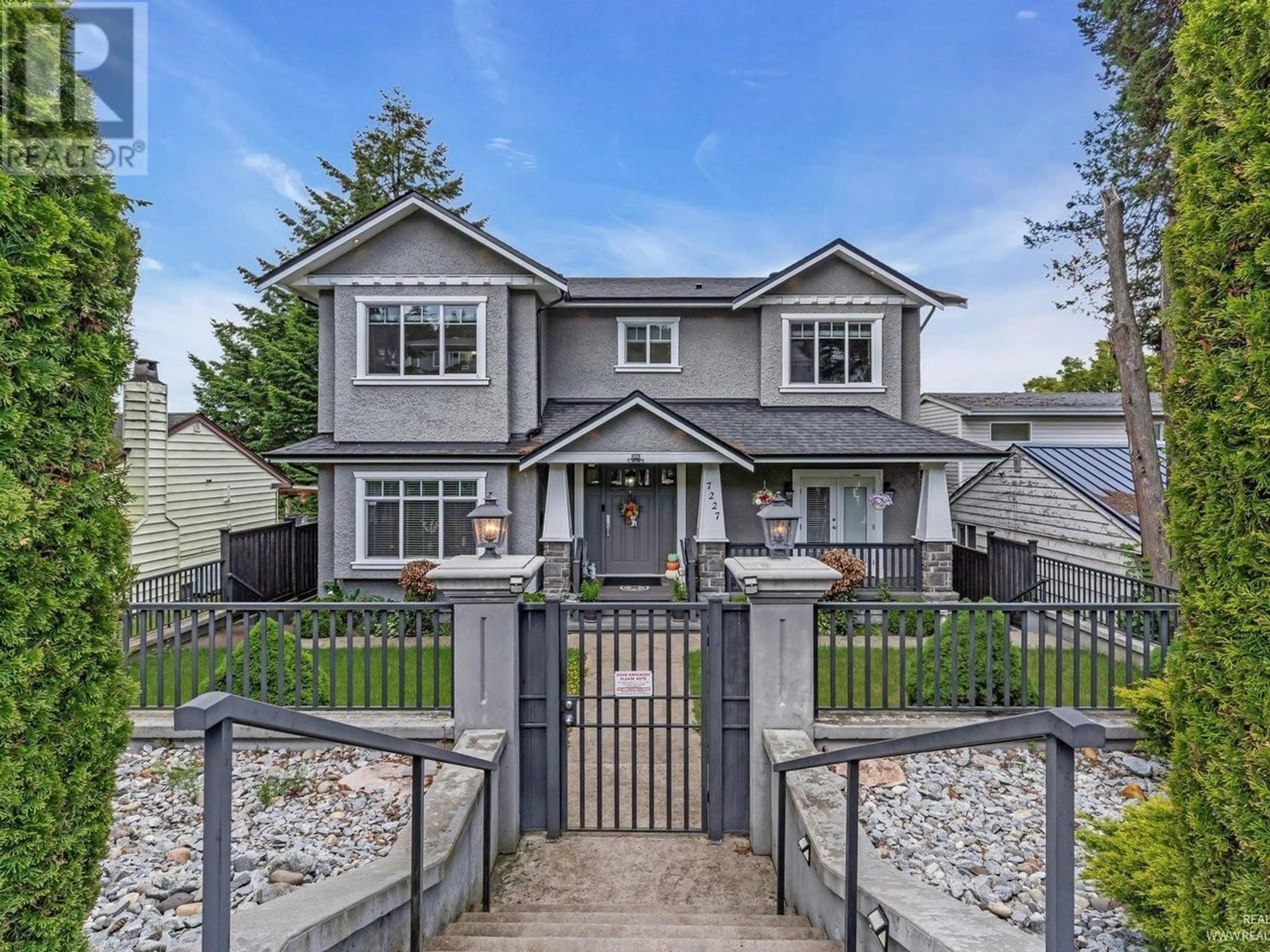 Home with vinyl exterior material, street for 7227 BARNET ROAD, Burnaby British Columbia V5A1E3