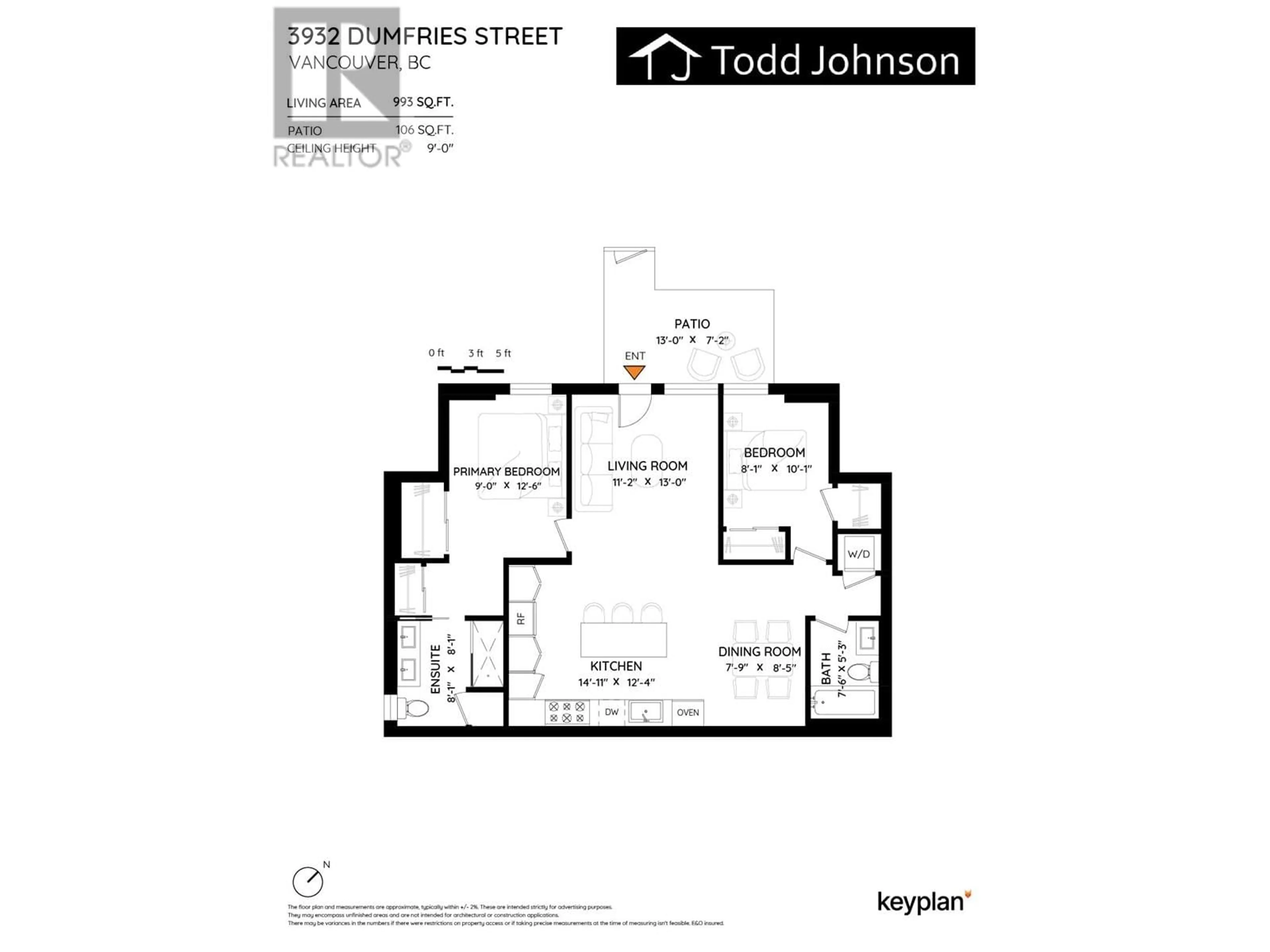 Floor plan for 3932 DUMFRIES STREET, Vancouver British Columbia V5N5R3