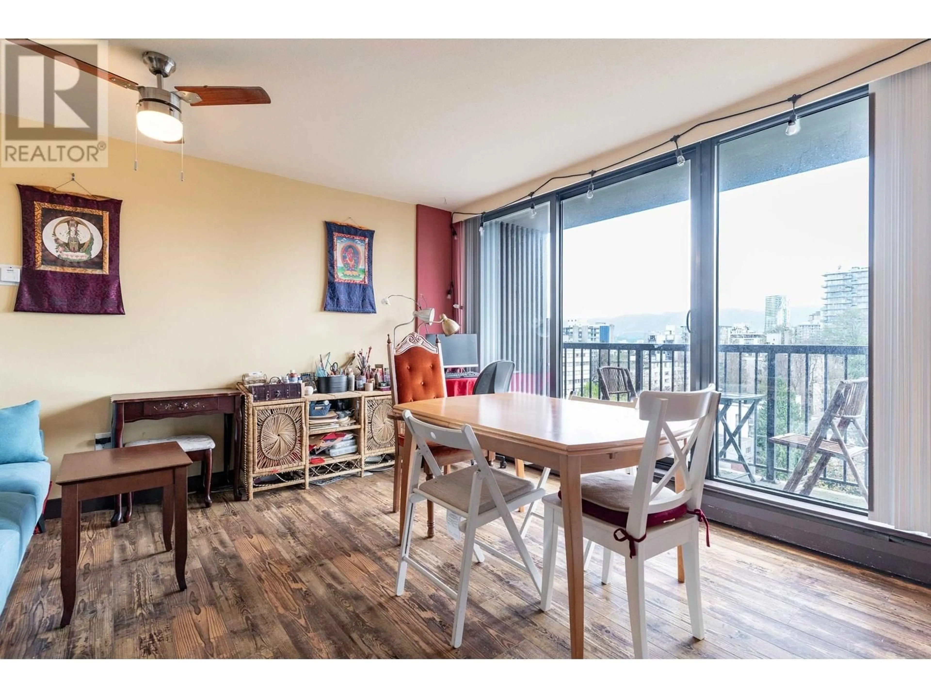 Dining room, wood/laminate floor for 1403 - 1330 HARWOOD STREET, Vancouver British Columbia V6E1S8