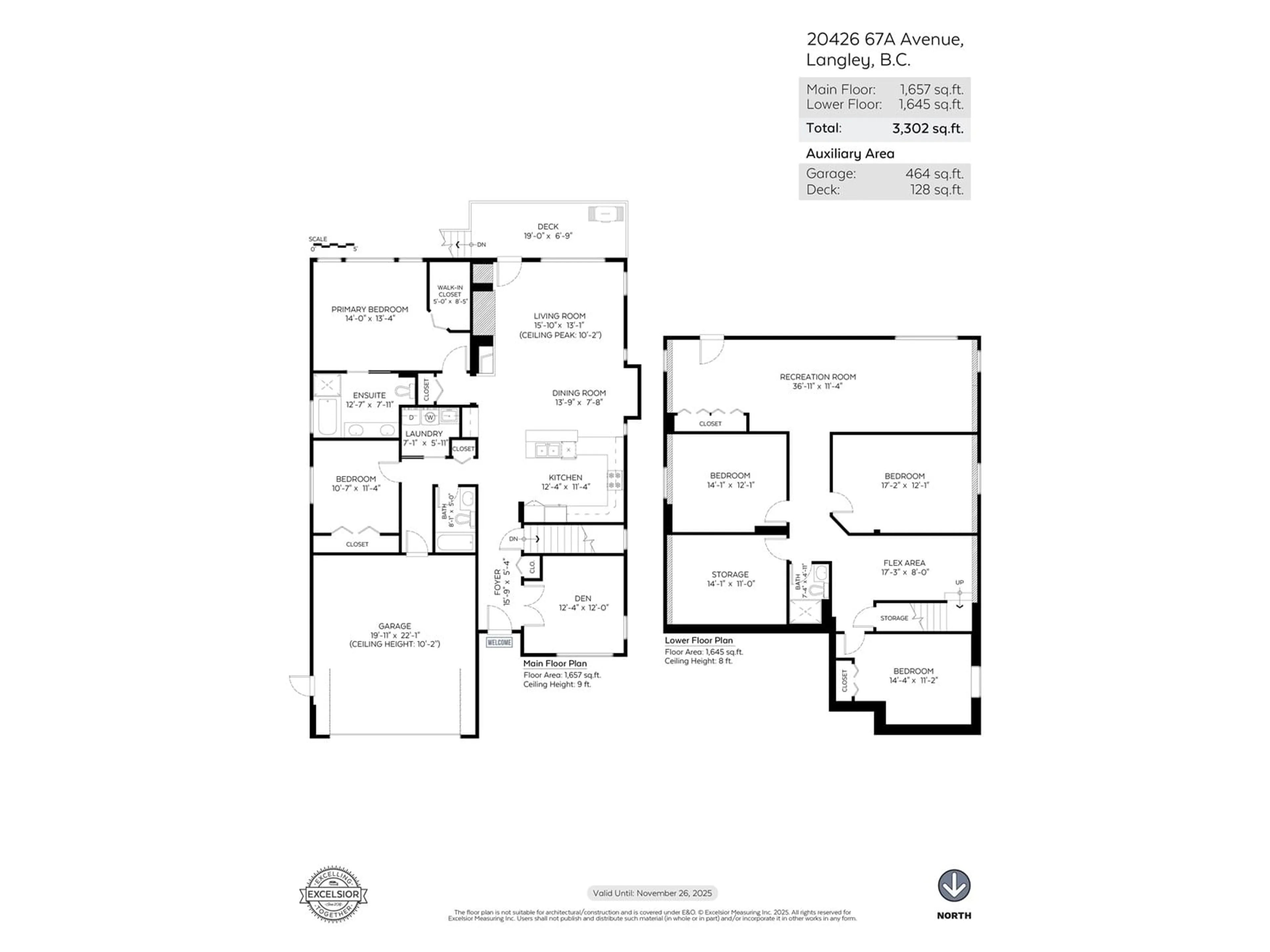 Floor plan for 20426 67A, Langley British Columbia V2Y2X5