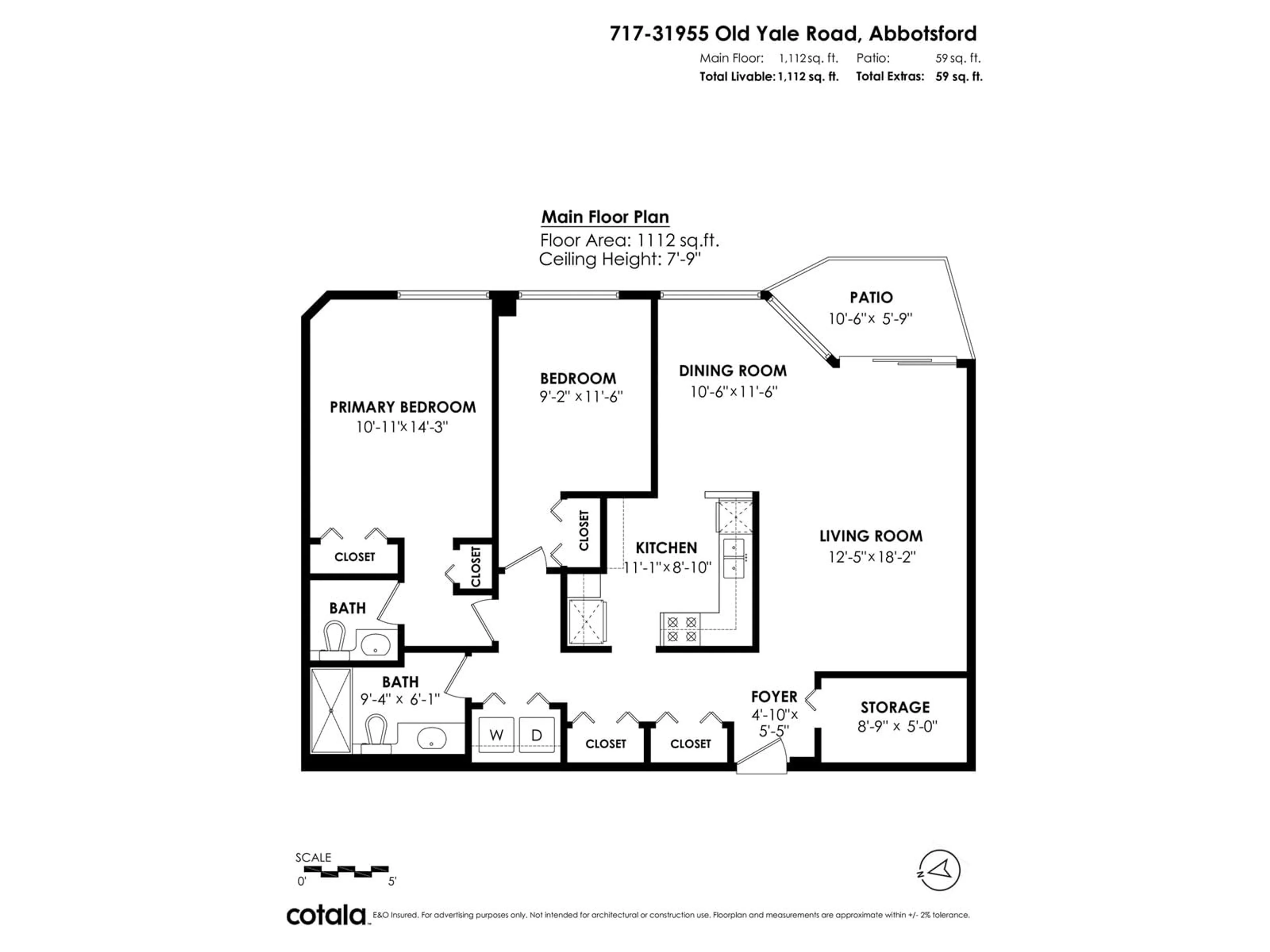 Floor plan for 717 - 31955 OLD YALE, Abbotsford British Columbia V2T4N1