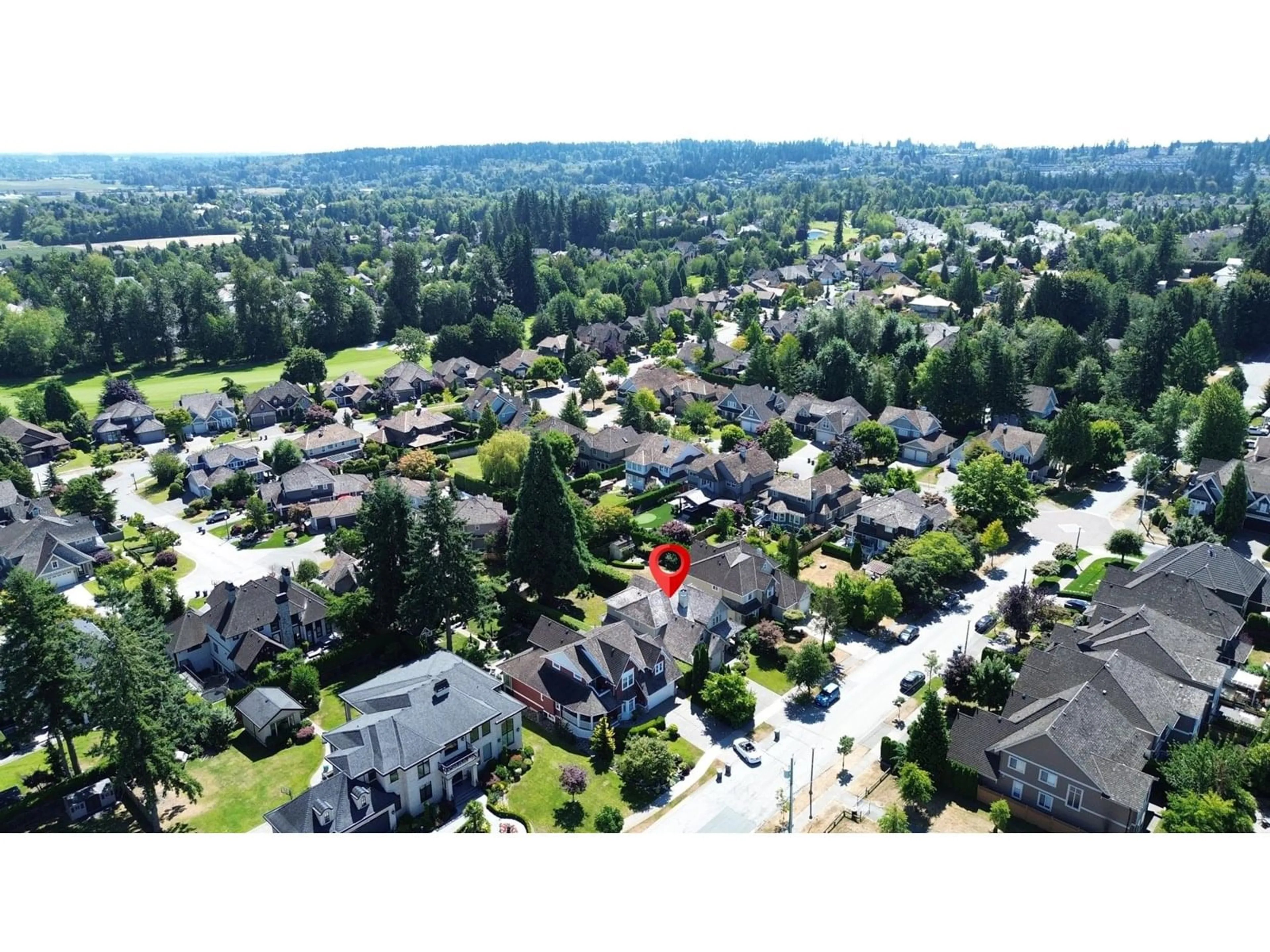 A pic from outside/outdoor area/front of a property/back of a property/a pic from drone, mountain view for 3788 156, Surrey British Columbia V3Z0H6