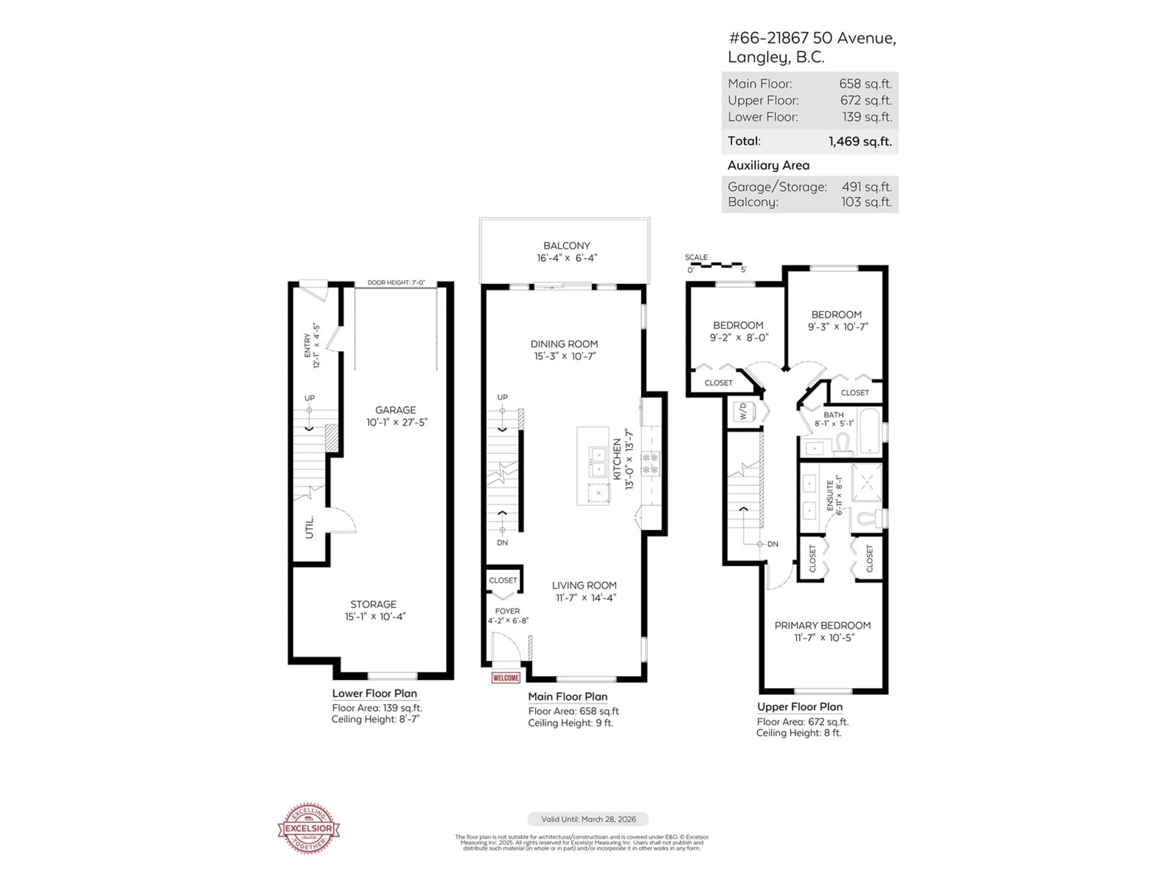Floor plan for 66 - 21867 50, Langley British Columbia V3A3T2