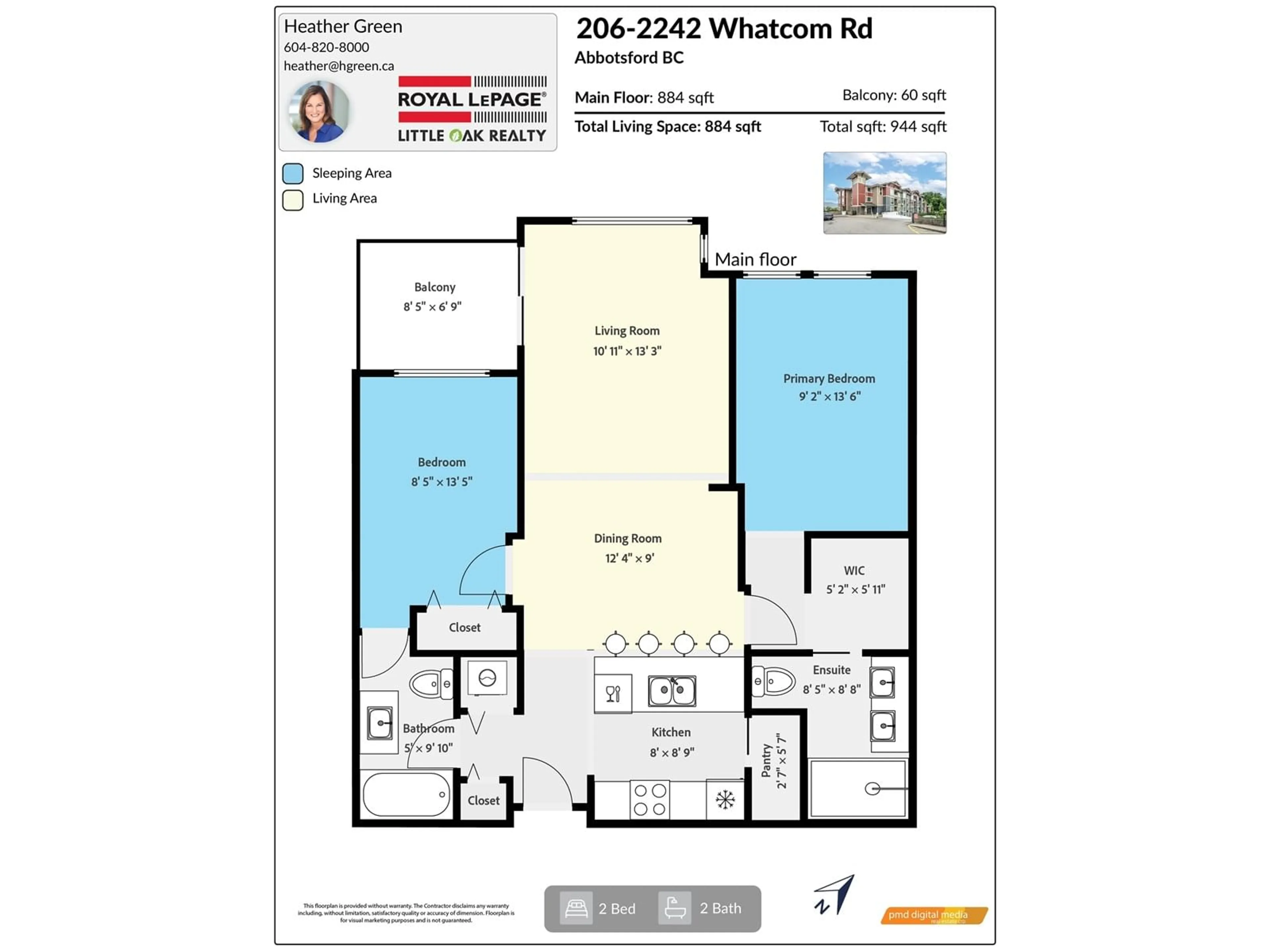 Floor plan for 206 - 2242 WHATCOM, Abbotsford British Columbia V3G0G2