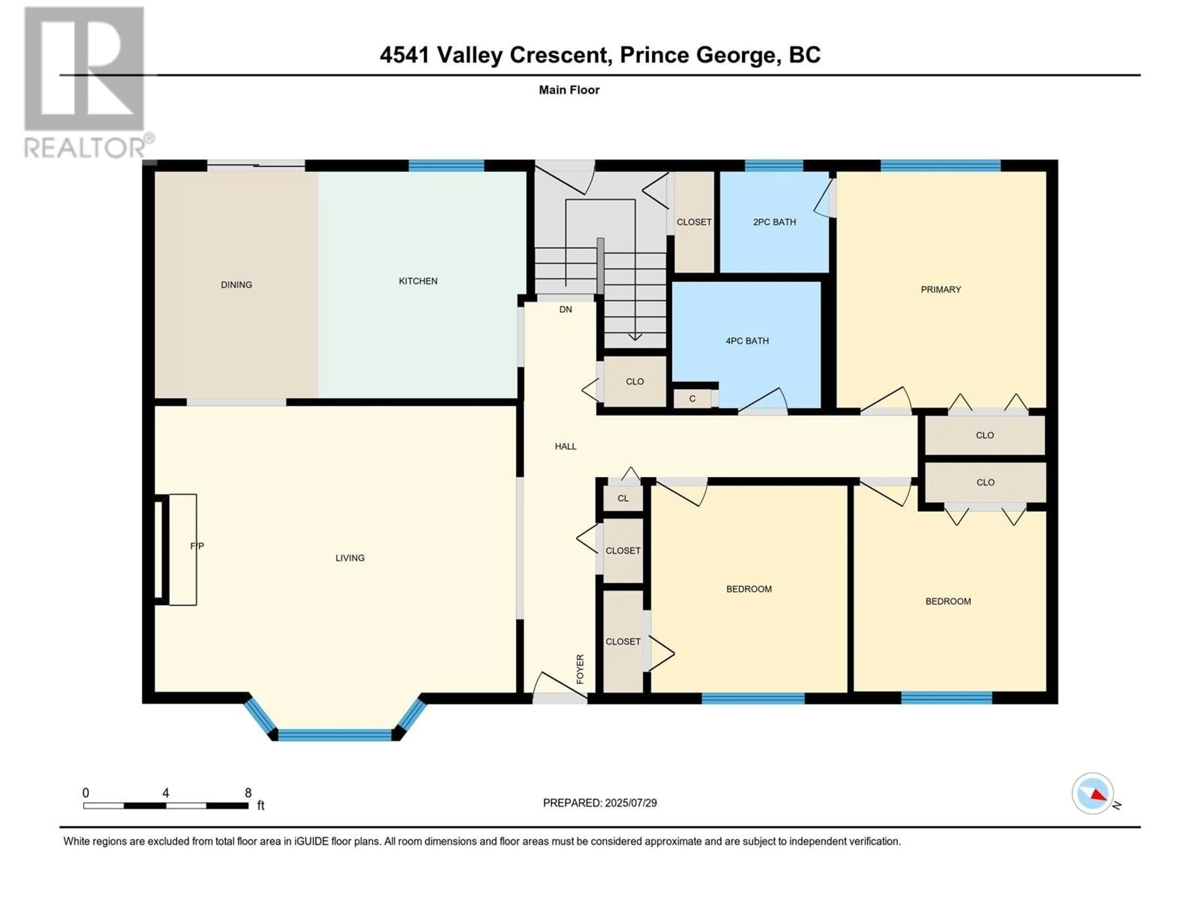 Floor plan for 4541 VALLEY CRESCENT, Prince George British Columbia V2M5L8