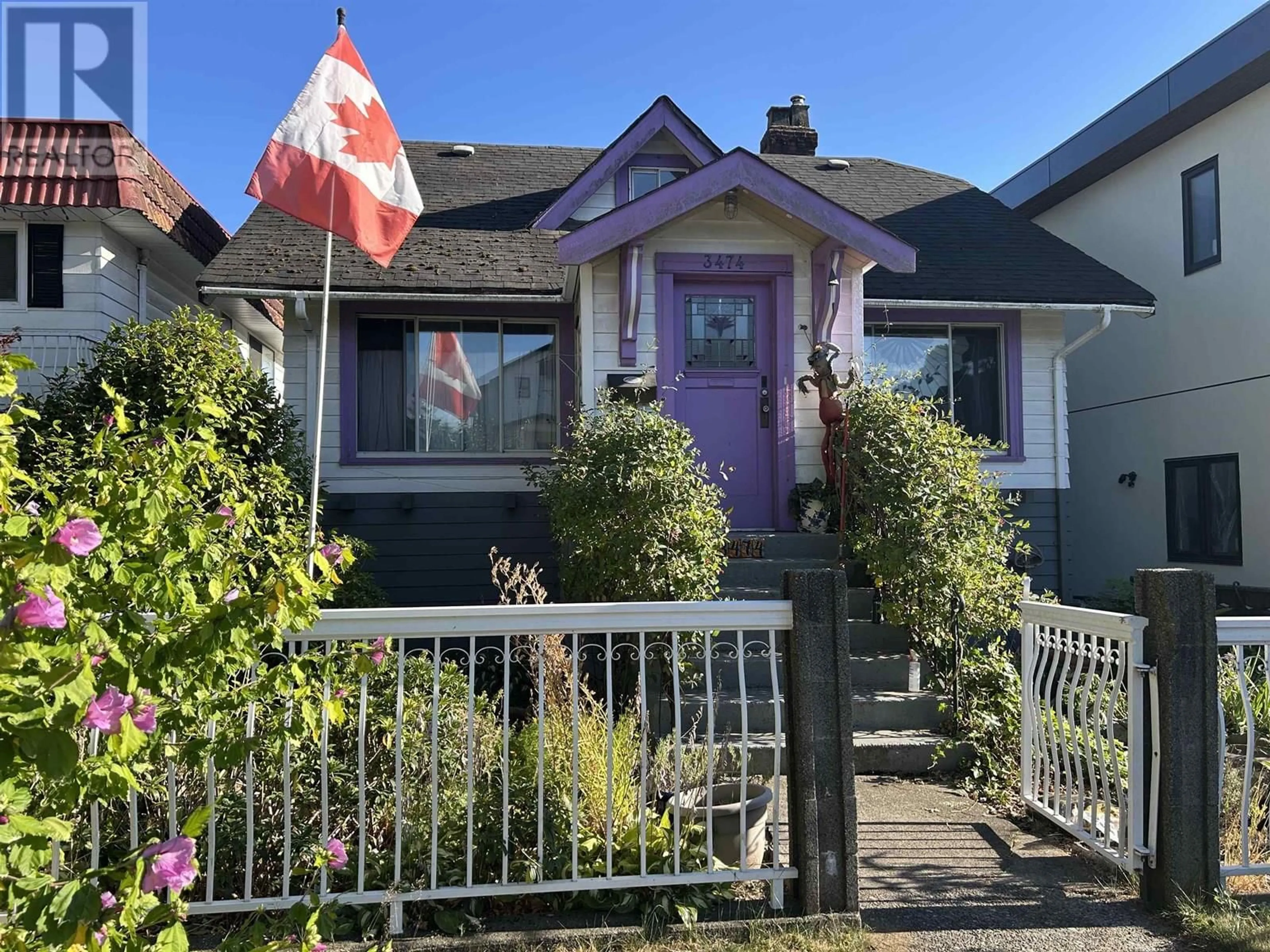 Home with vinyl exterior material, street for 3474 FRANKLIN STREET, Vancouver British Columbia V5K1Y3