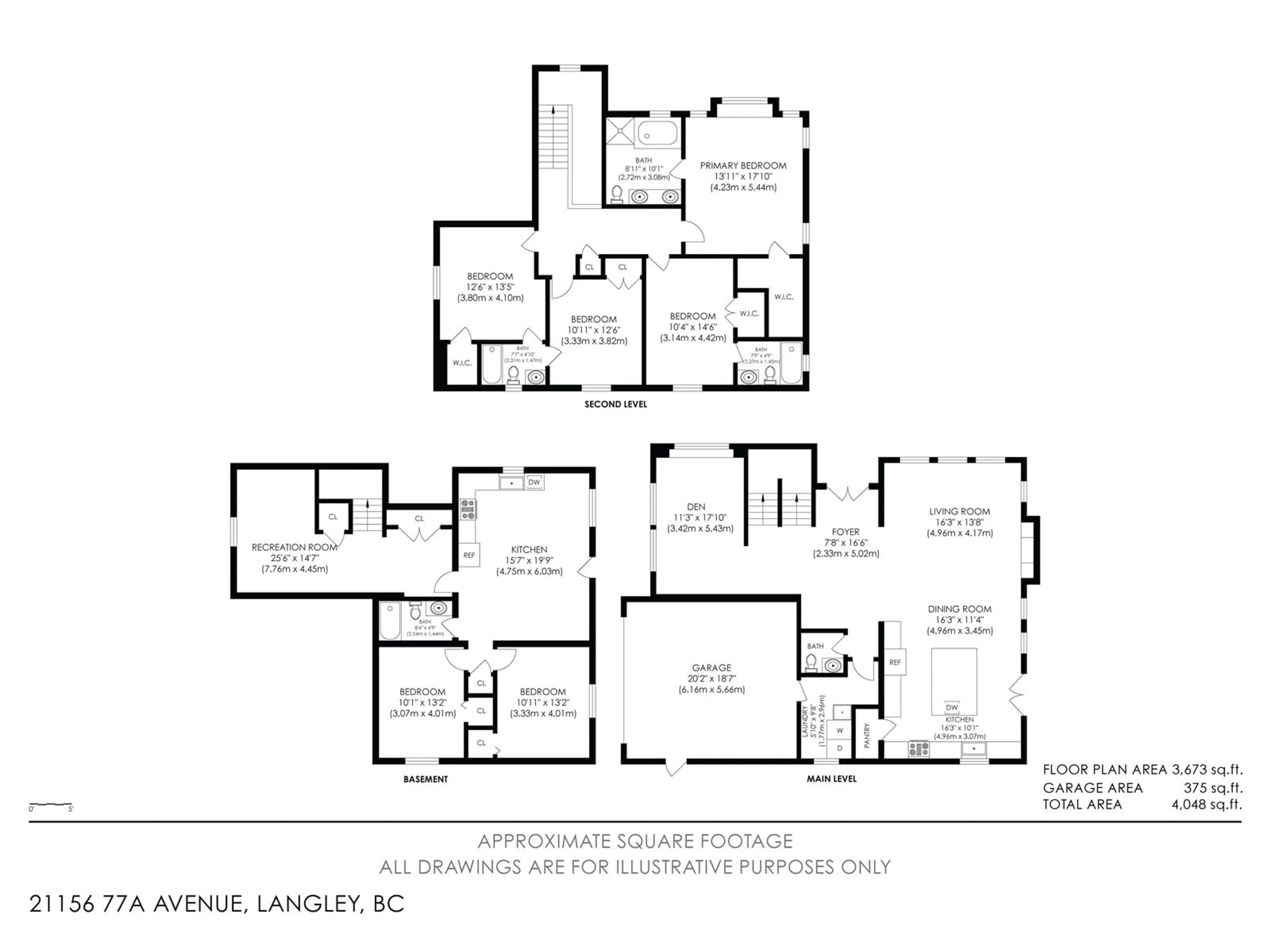 Floor plan for 21156 77A, Langley British Columbia V2Y0K7