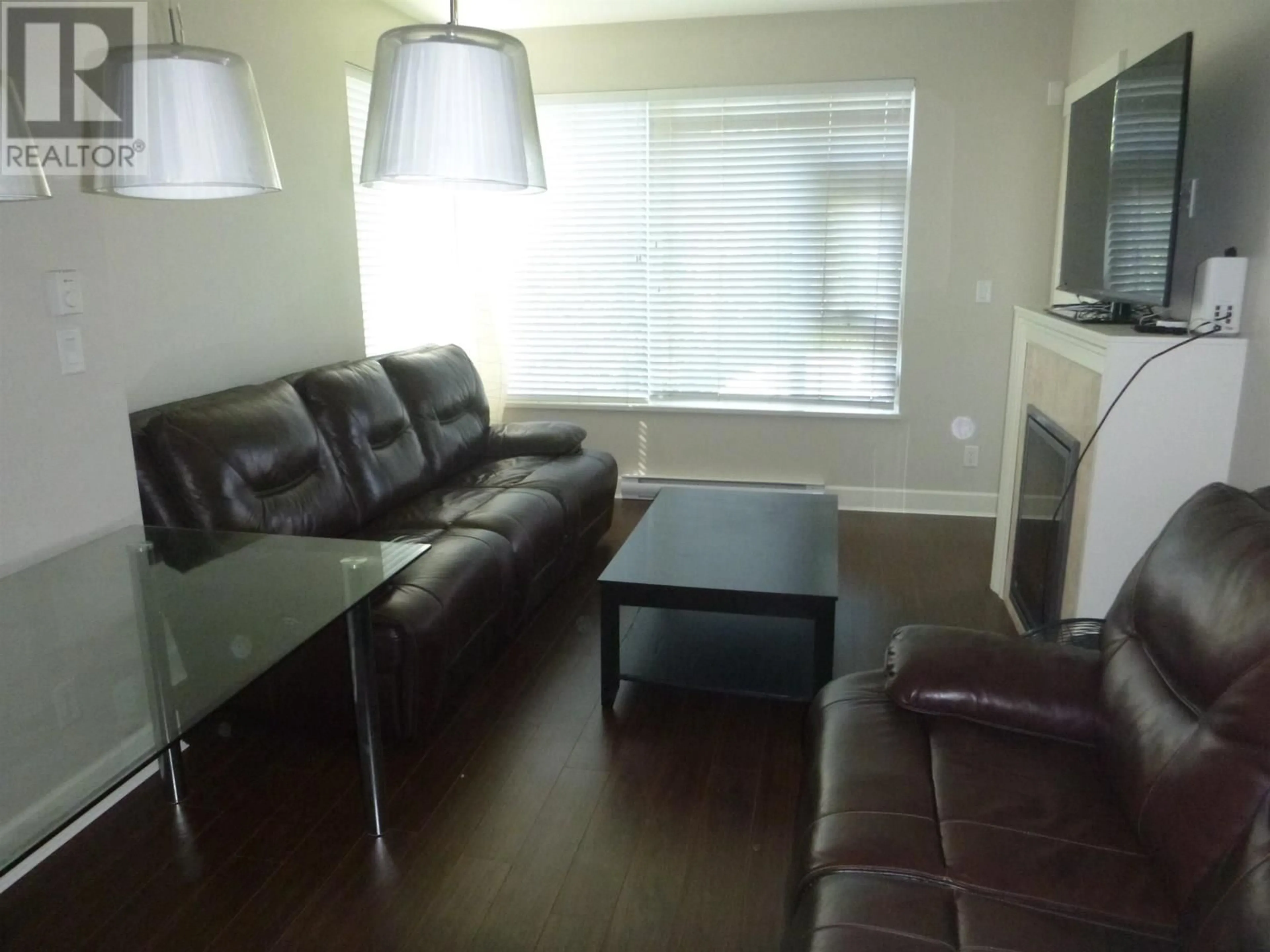 Living room with furniture, wood/laminate floor for 206 - 6611 ECKERSLEY ROAD, Richmond British Columbia V6Y0B7