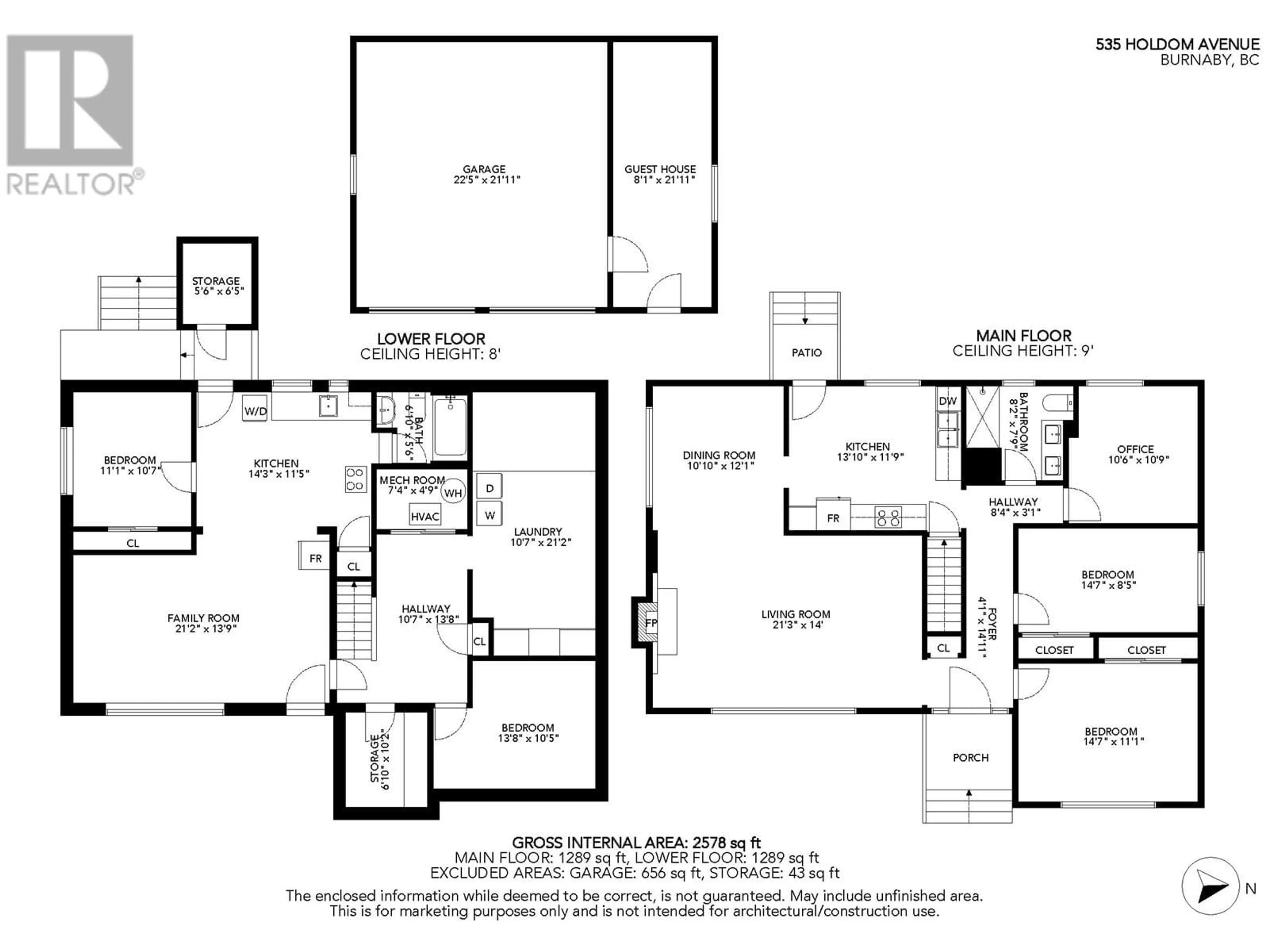 Floor plan for 535 HOLDOM AVENUE, Burnaby British Columbia V5B3V3