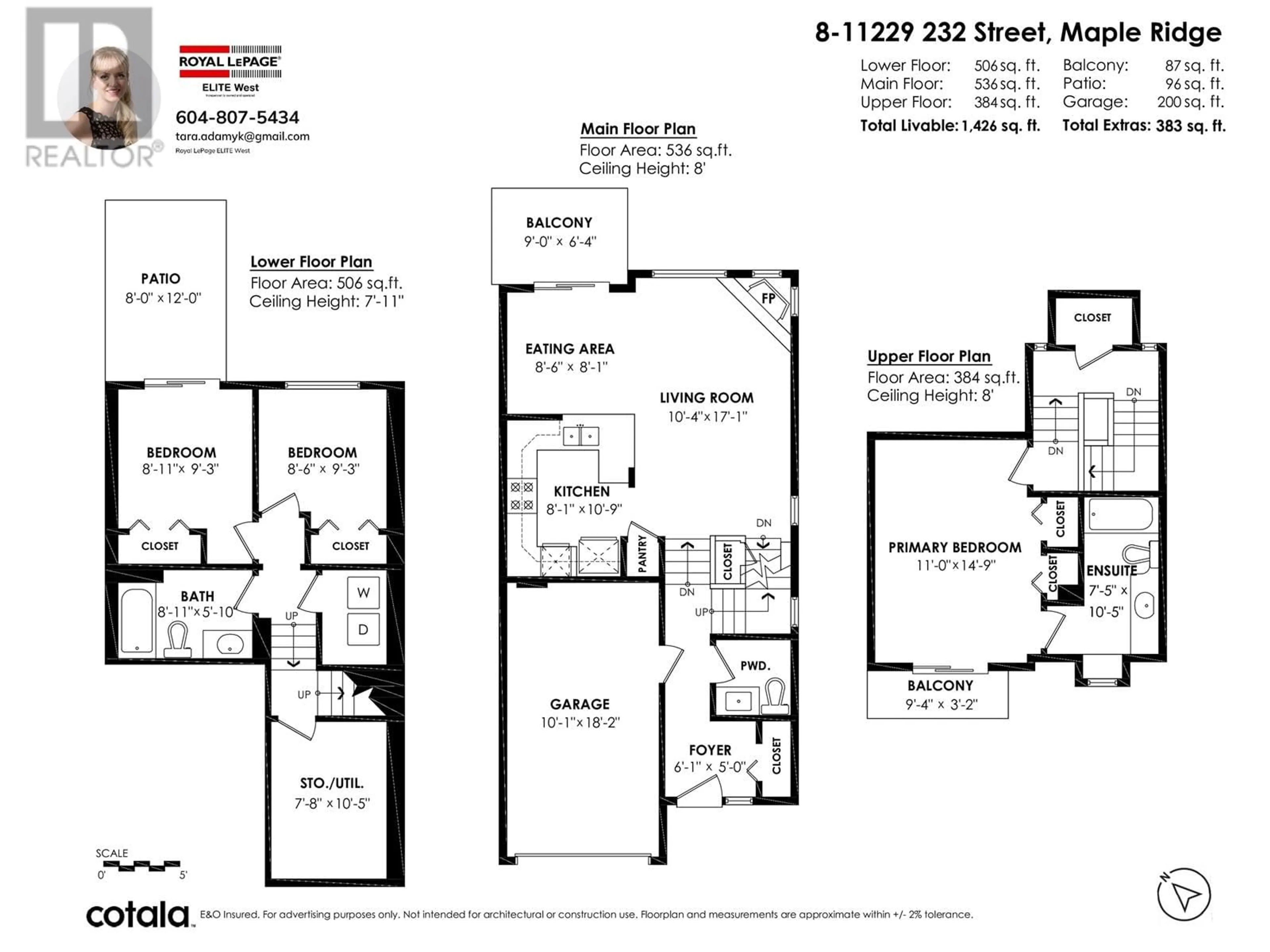 Floor plan for 8 - 11229 232 STREET, Maple Ridge British Columbia V2X2N4