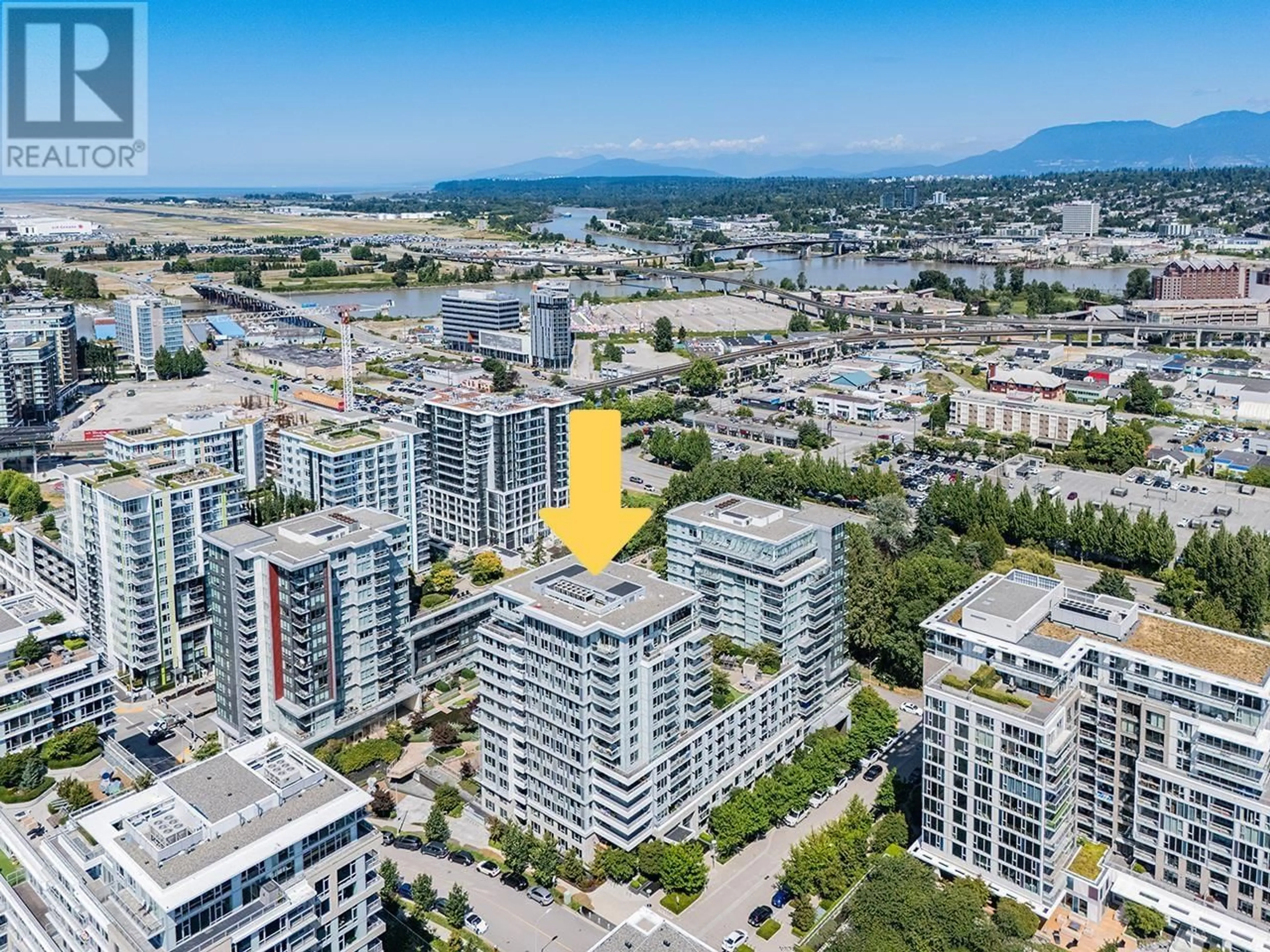A pic from outside/outdoor area/front of a property/back of a property/a pic from drone, city buildings view from balcony for 1605 - 3233 KETCHESON ROAD, Richmond British Columbia V6X0R3