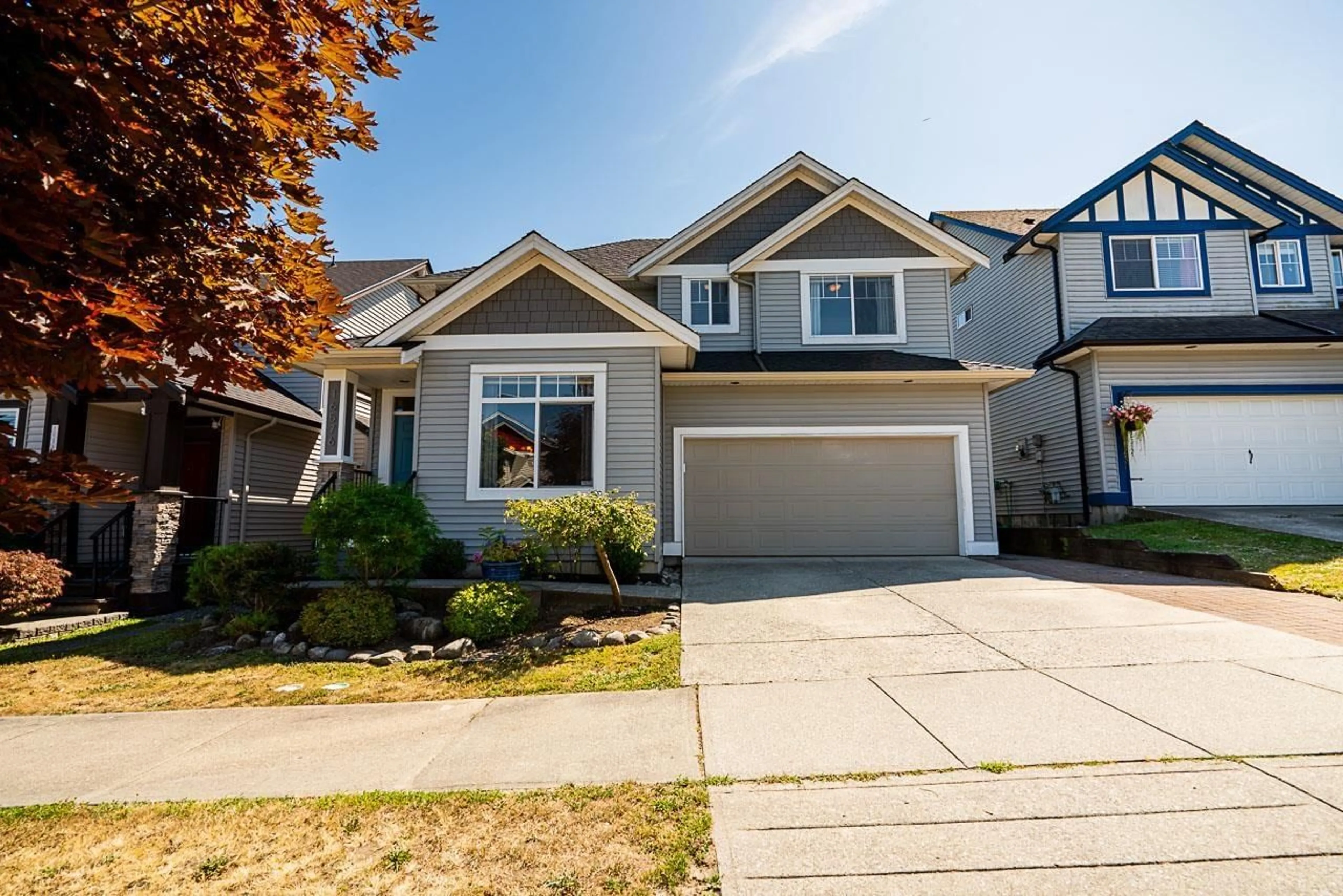 Home with vinyl exterior material, street for 16576 59A, Surrey British Columbia V3S4N9