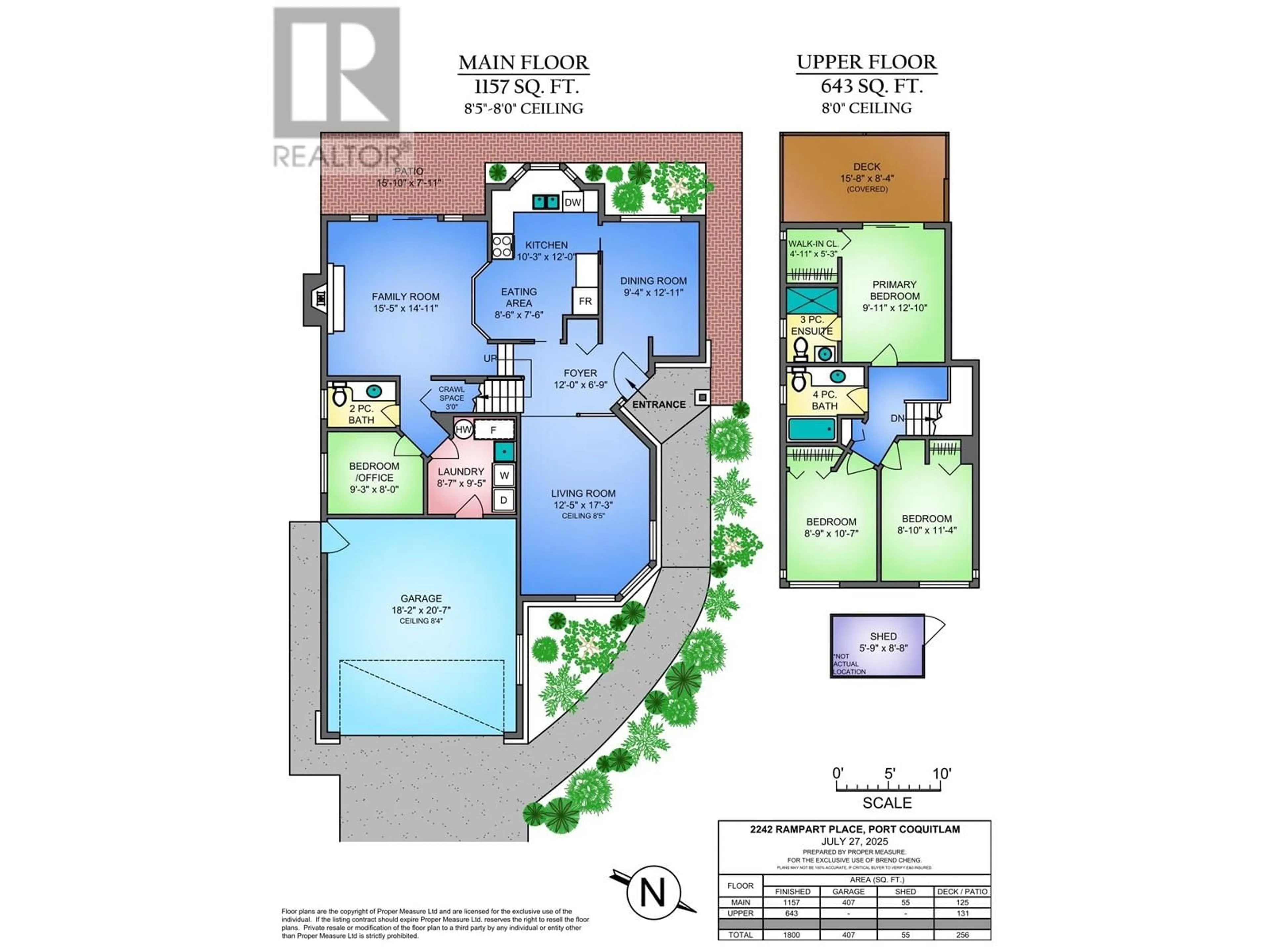 Floor plan for 2242 RAMPART PLACE, Port Coquitlam British Columbia V3C5C5