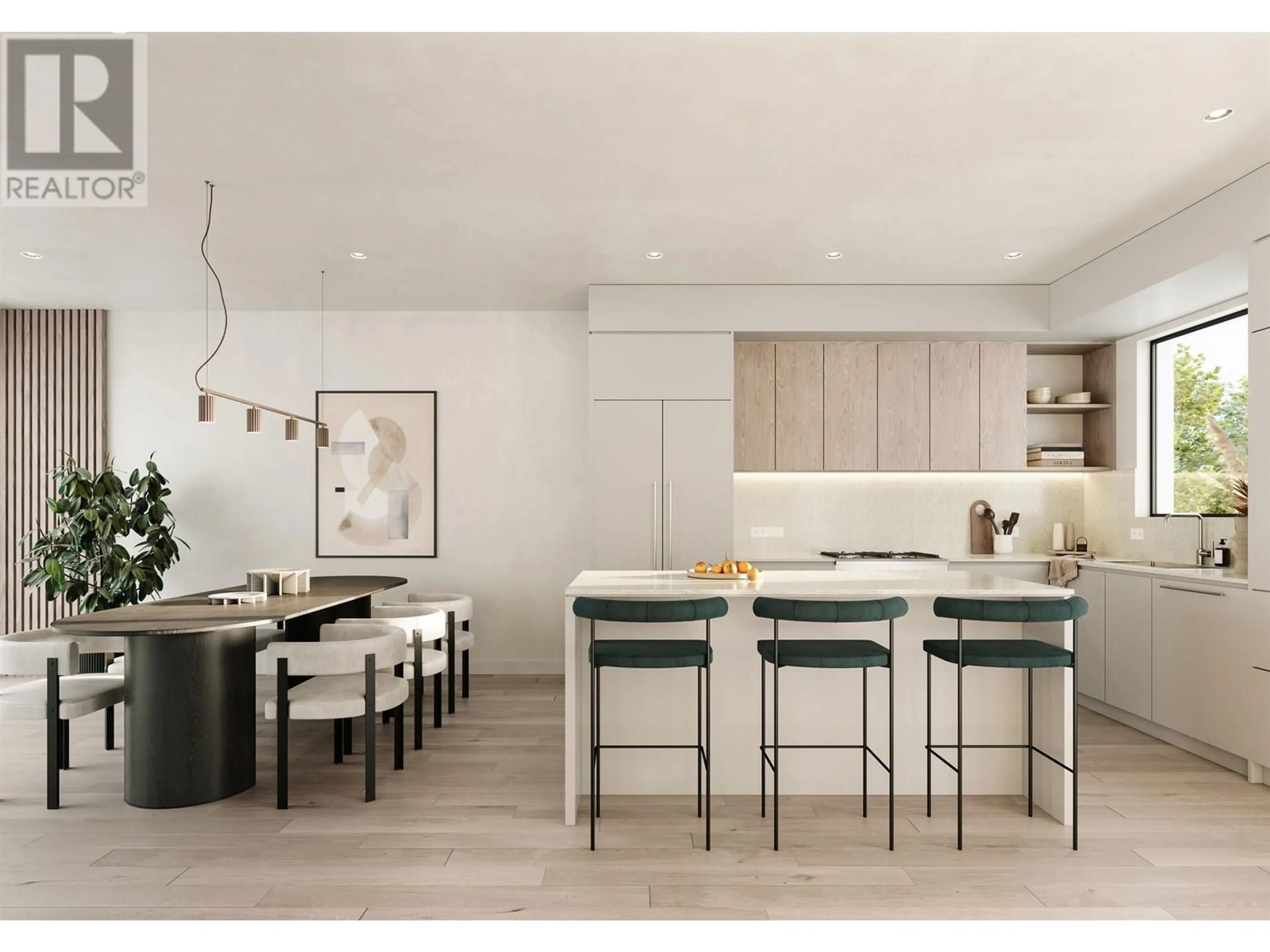 Open concept kitchen, wood/laminate floor for 131 - 1012 47TH AVENUE, Vancouver British Columbia V6M2L4