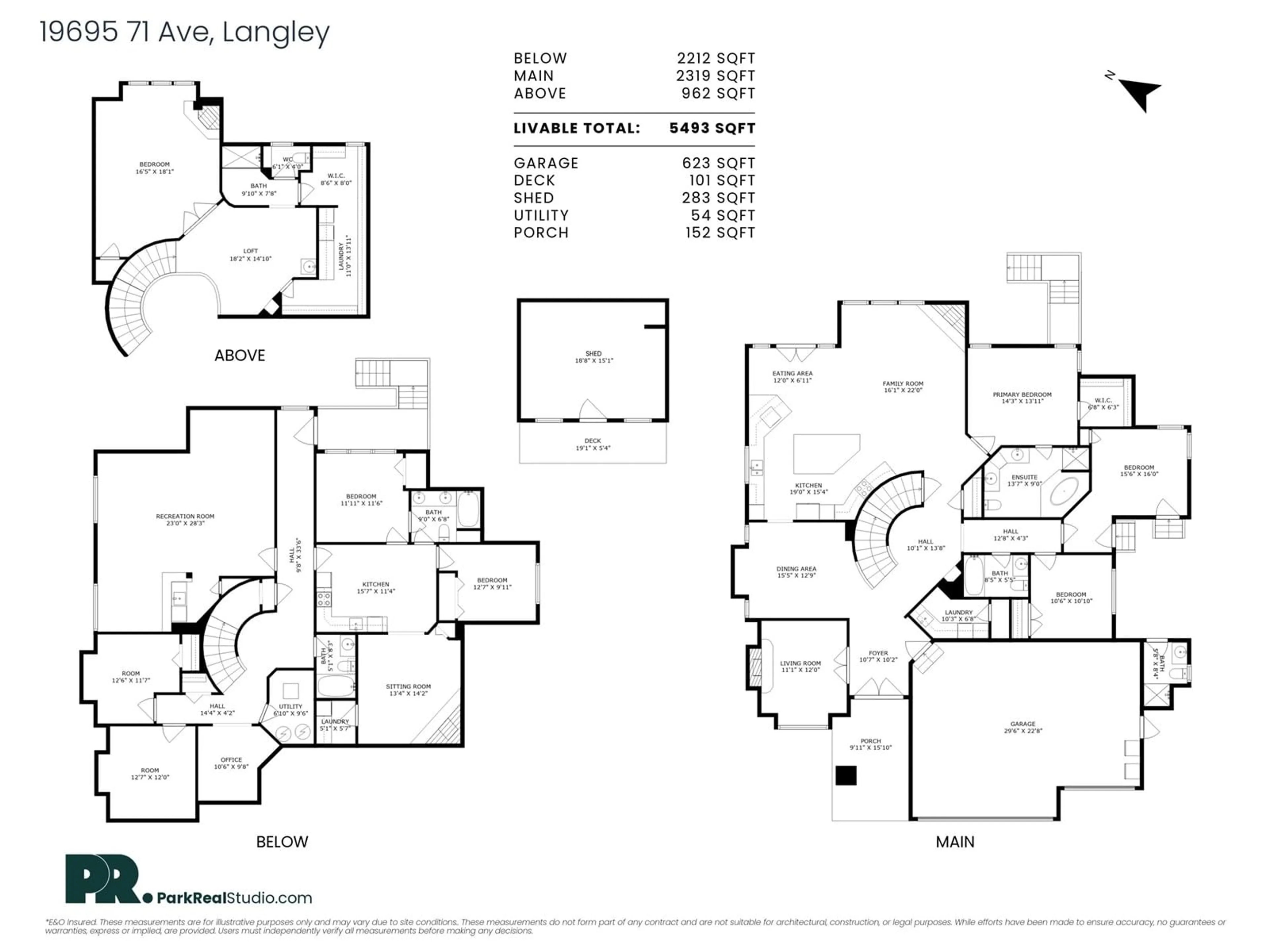 Floor plan for 19695 71, Surrey British Columbia V2Y2Z7