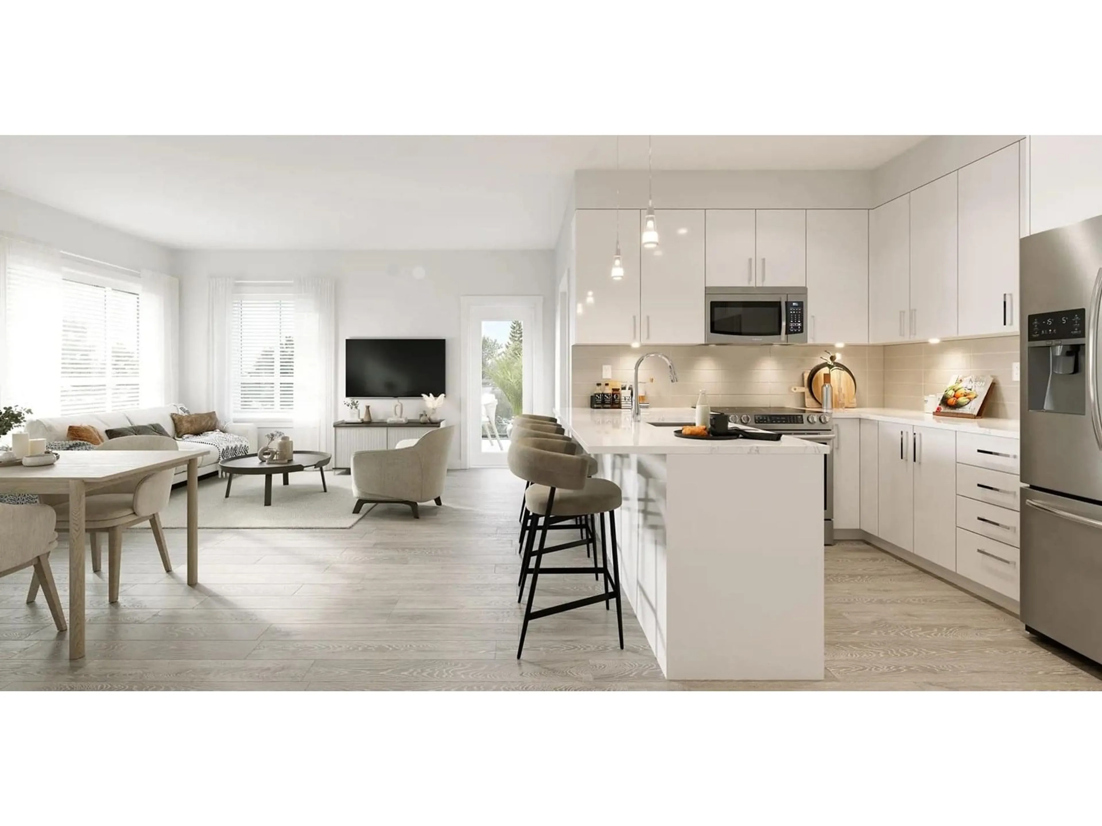 Open concept kitchen, ceramic/tile floor for 604 - 33886 PINE, Abbotsford British Columbia V2S2P3