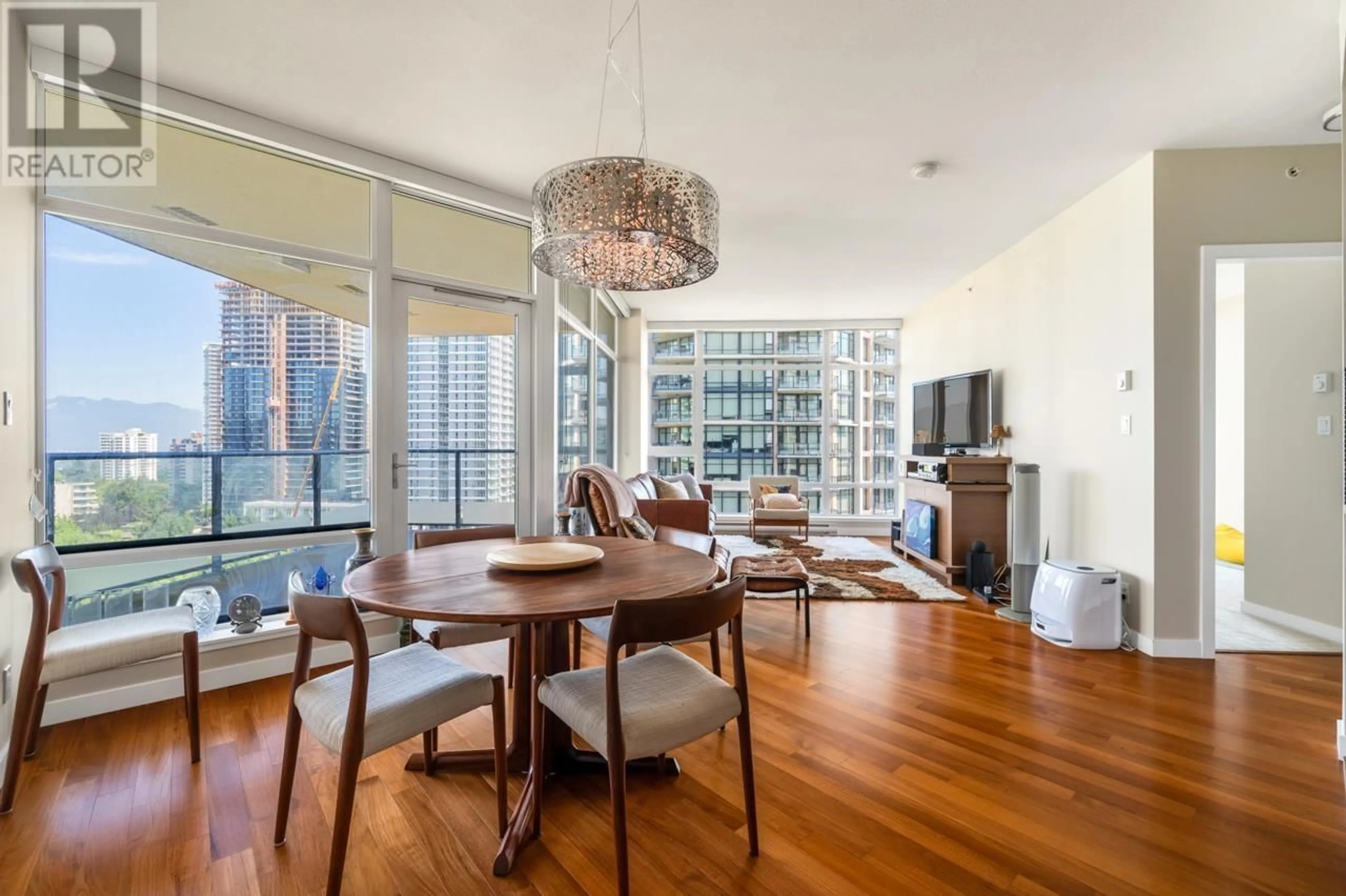 Dining room, wood/laminate floor for 1201 - 6188 WILSON AVENUE, Burnaby British Columbia V5H0A5