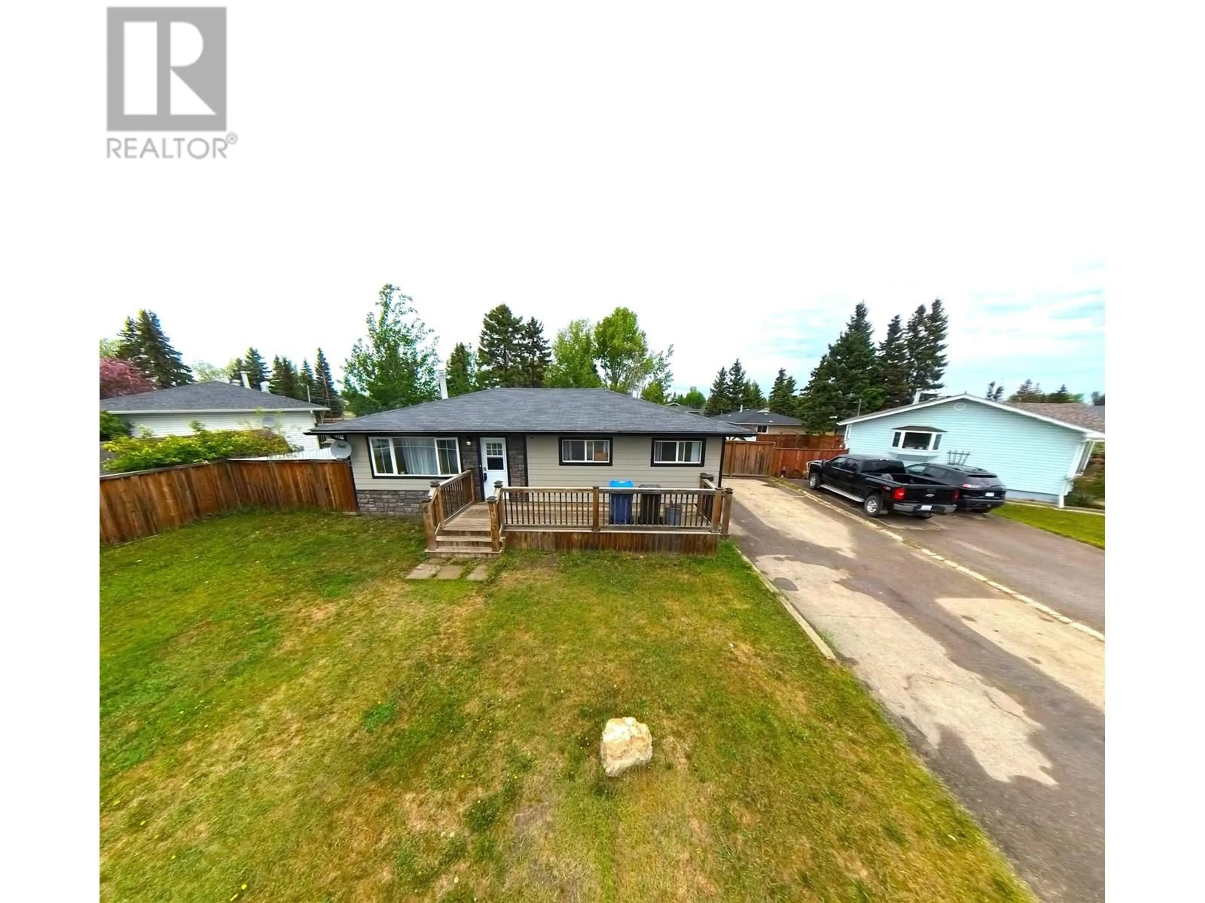 A pic from outside/outdoor area/front of a property/back of a property/a pic from drone, water/lake/river/ocean view for 6 PRINCESS CRESCENT, Fort St. John British Columbia V1J2R5