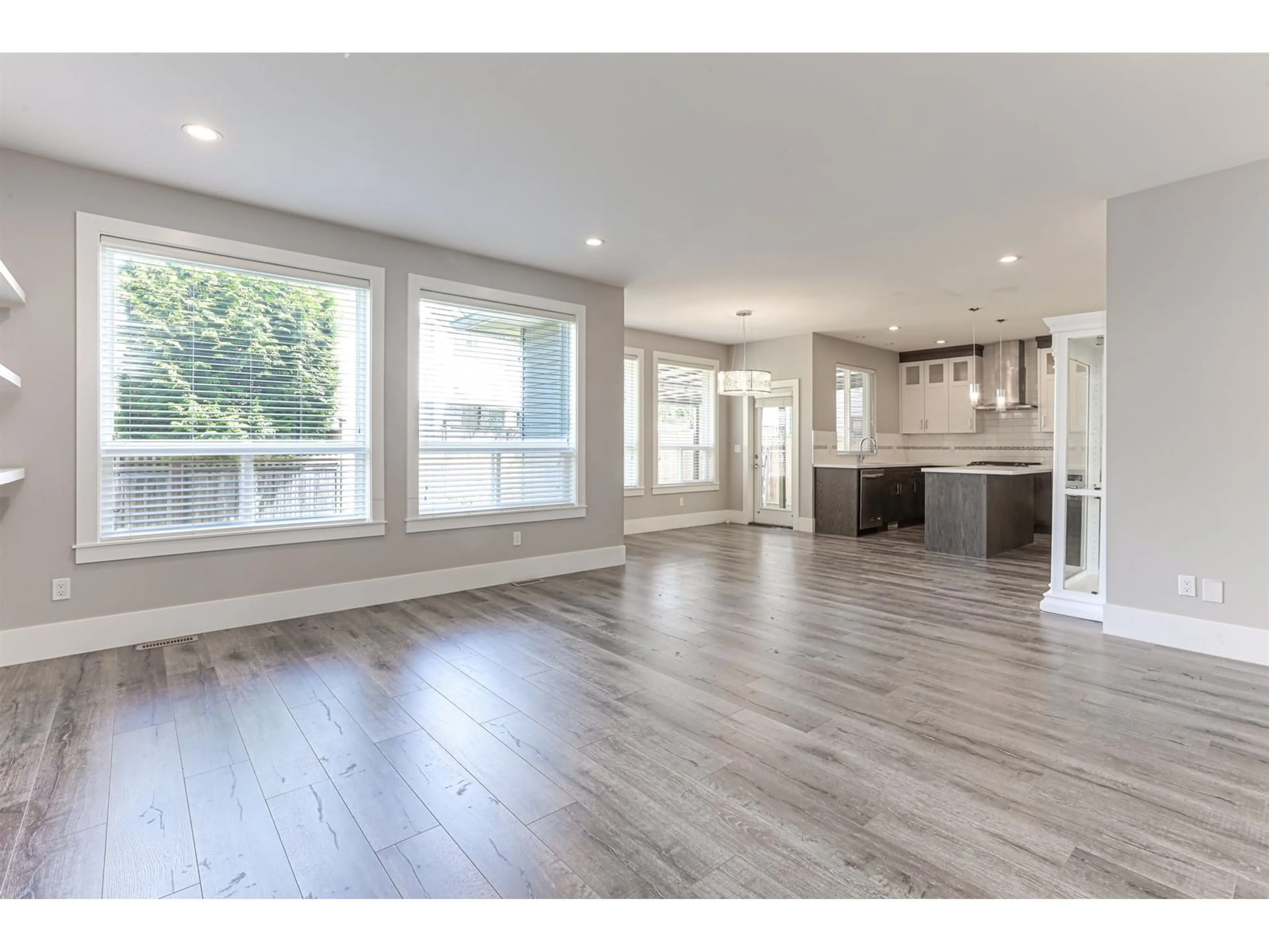 Open concept kitchen, wood/laminate floor for 6038 145, Surrey British Columbia V3S4R4
