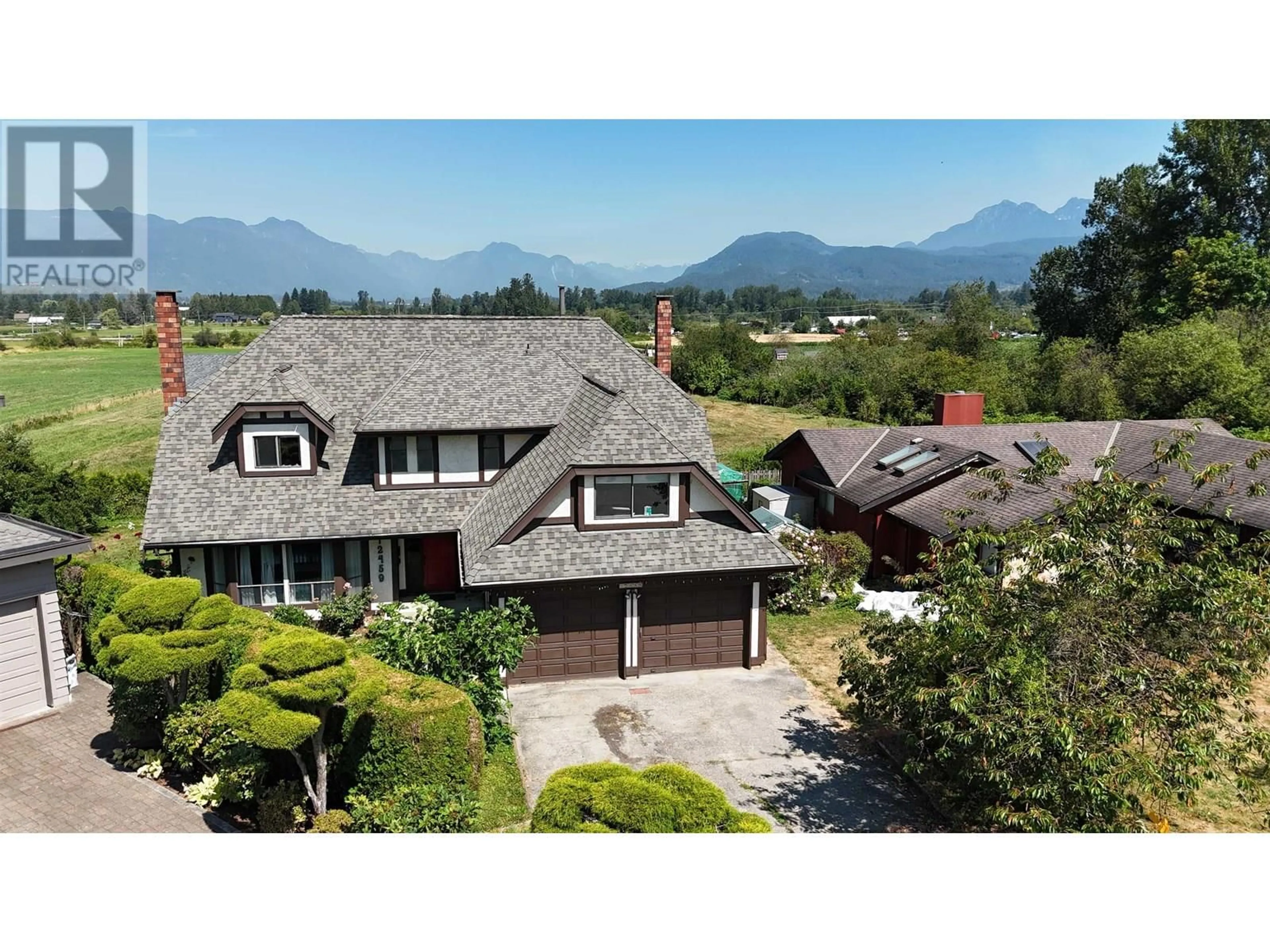 A pic from outside/outdoor area/front of a property/back of a property/a pic from drone, mountain view for 12459 MEADOW BROOK PLACE, Maple Ridge British Columbia V4R2H6