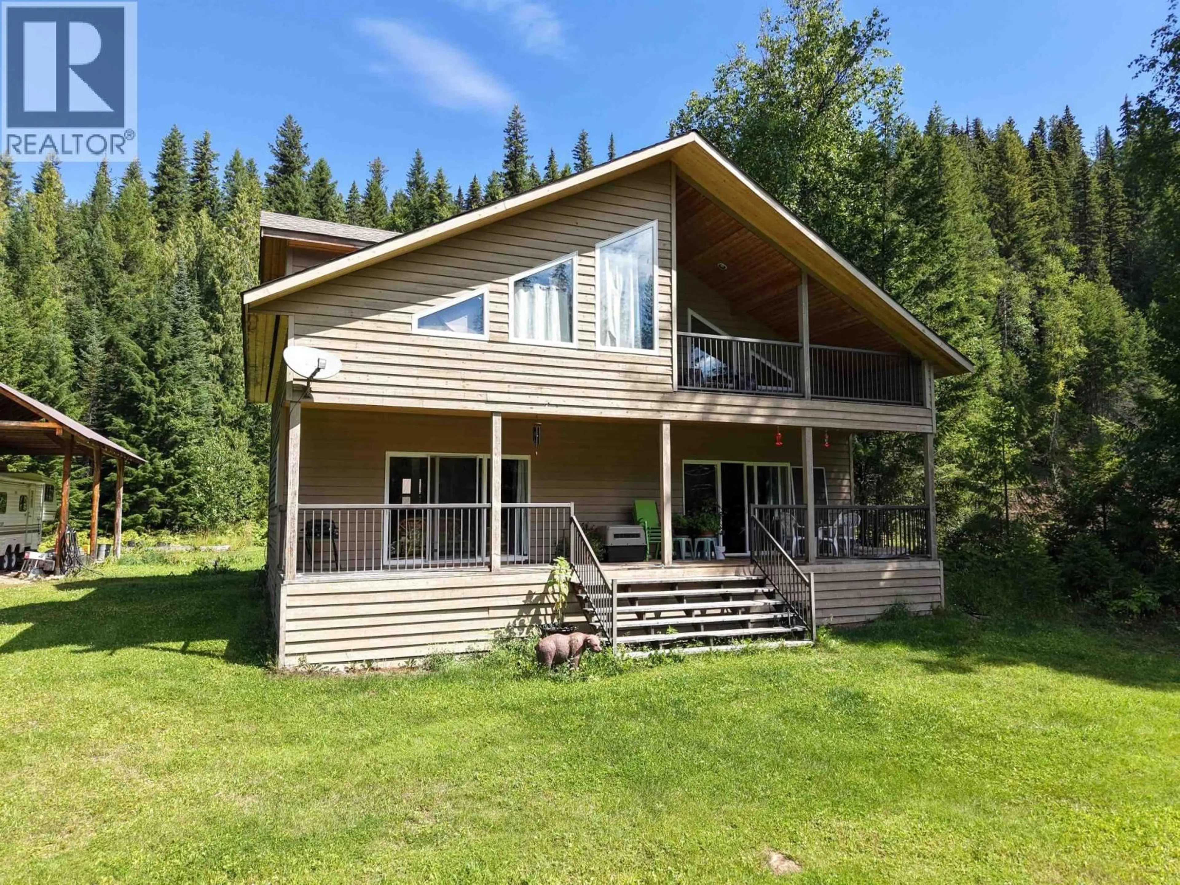 A pic from outside/outdoor area/front of a property/back of a property/a pic from drone, building for 4871 QUESNEL FORKS ROAD, Likely British Columbia V0J1N0