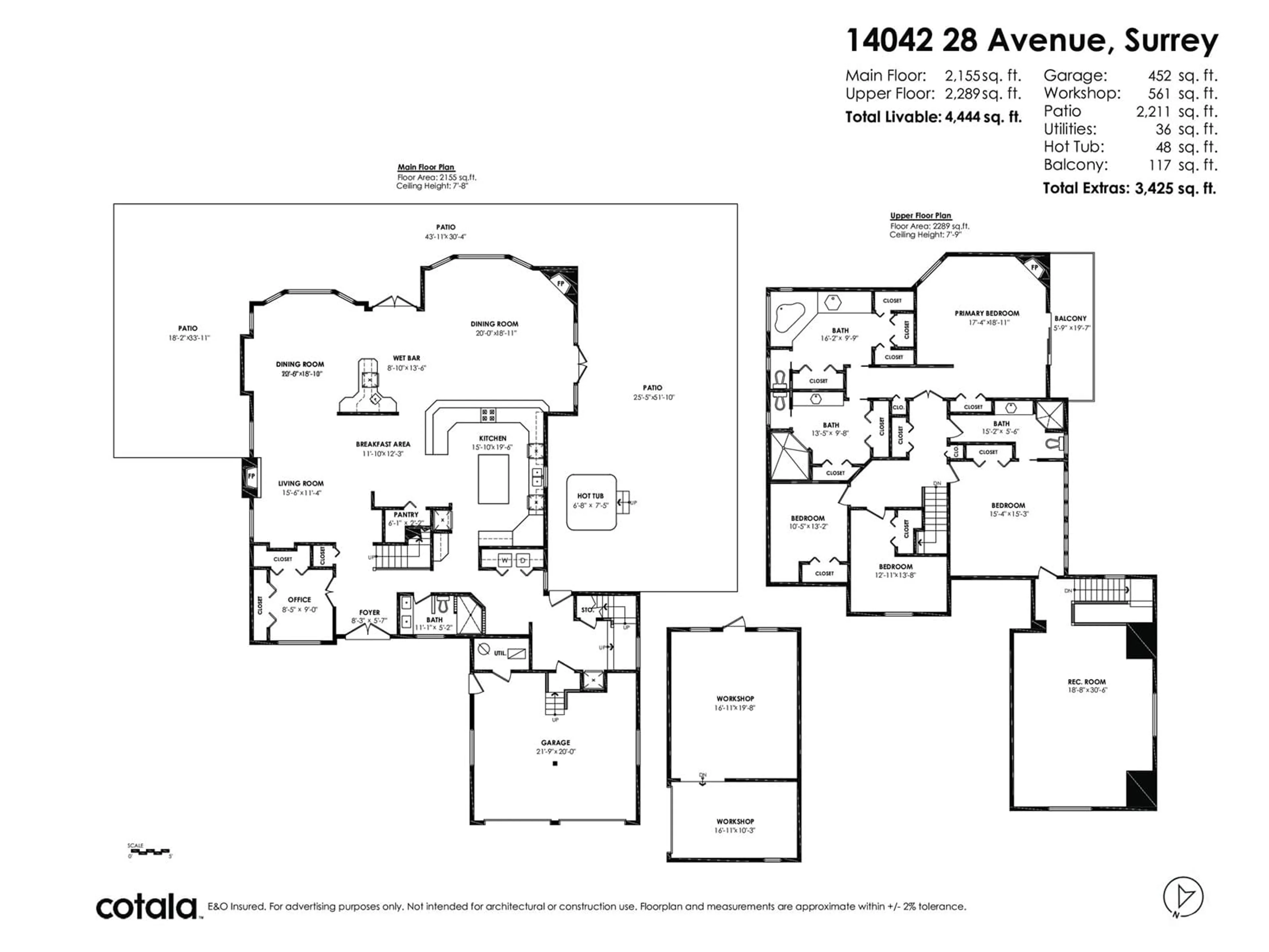 Floor plan for 14042 28, Surrey British Columbia V4P2C8