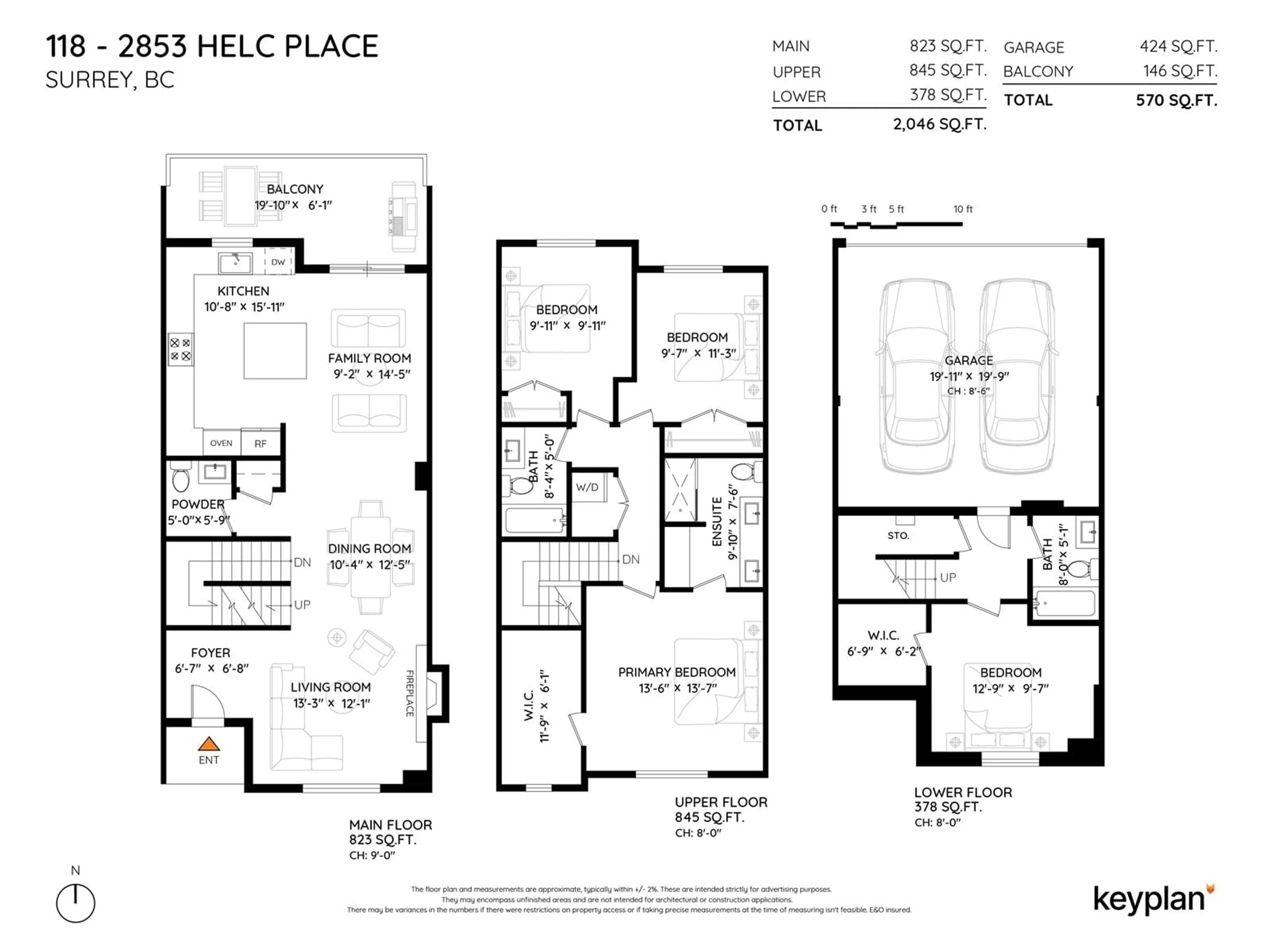 Floor plan for 118 - 2853 HELC, Surrey British Columbia V3Z0N5