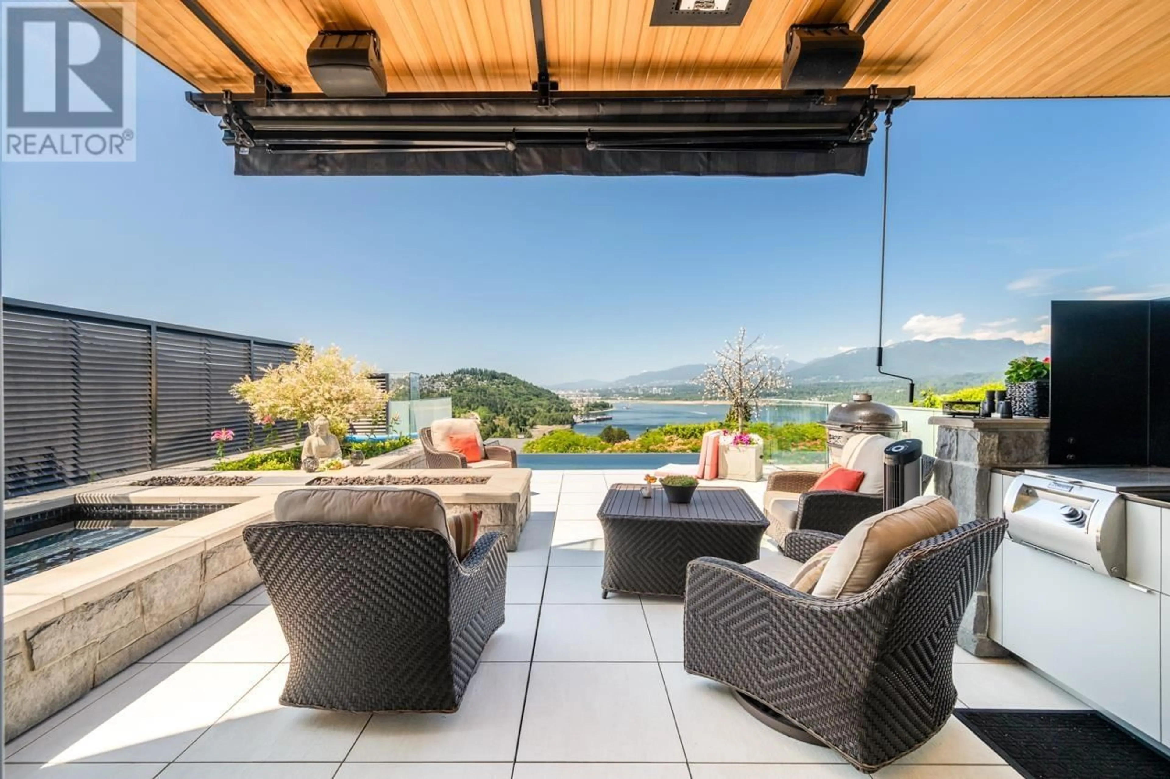 Patio, water/lake/river/ocean view for 7326 RIDGE DRIVE, Burnaby British Columbia V5A1B5