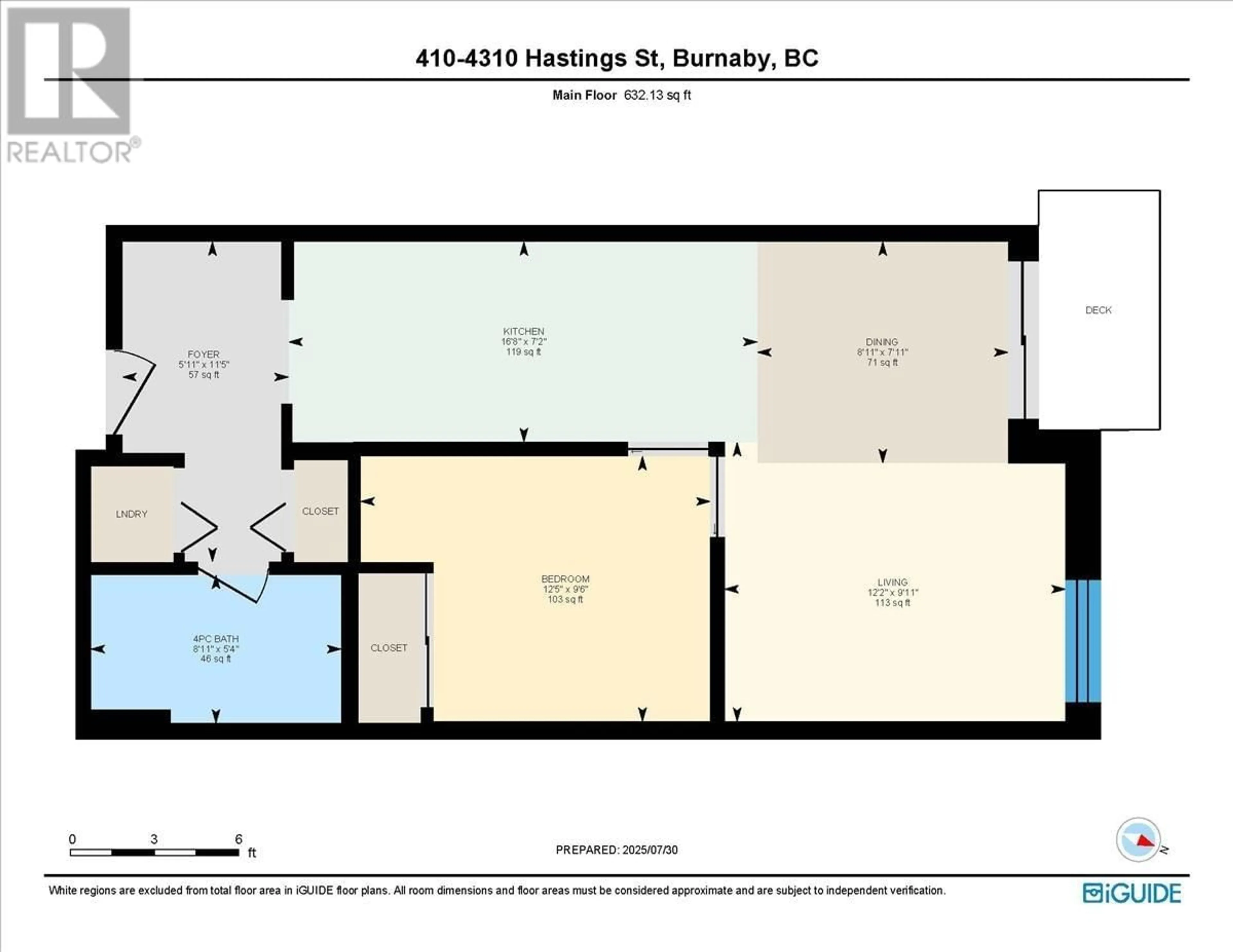 Floor plan for 410 - 4310 HASTINGS STREET, Burnaby British Columbia V5C2J9
